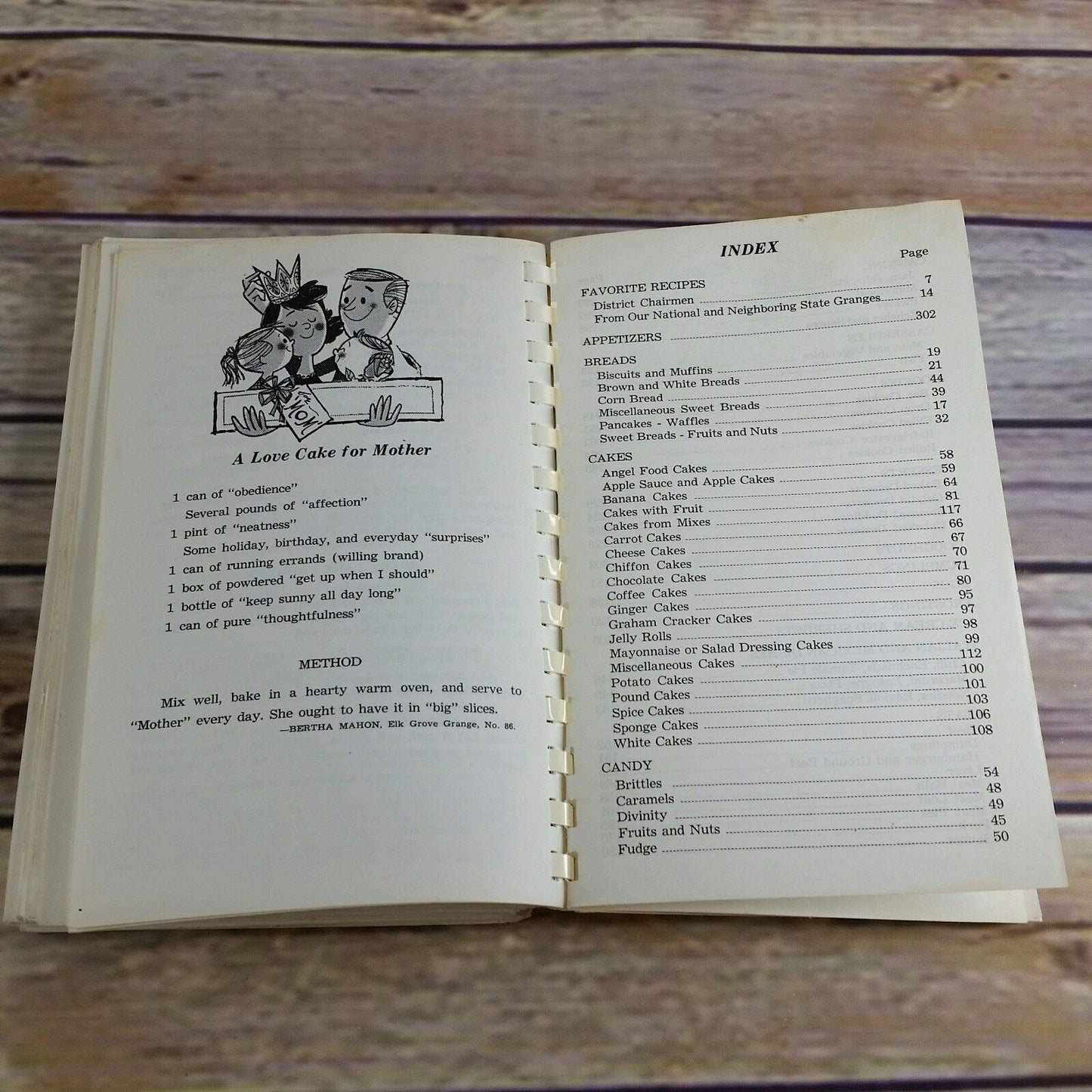 Vintage California Cookbook State Grange Recipes Our Favorite Grange Recipe 1965 Second Printing Spiral Bound Paperback - At Grandma's Table