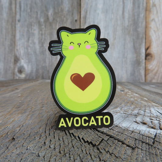 AvoCaTo Cat Sticker Funny Avocado Shaped Full Color Waterproof Cat Lover Humor Sticker