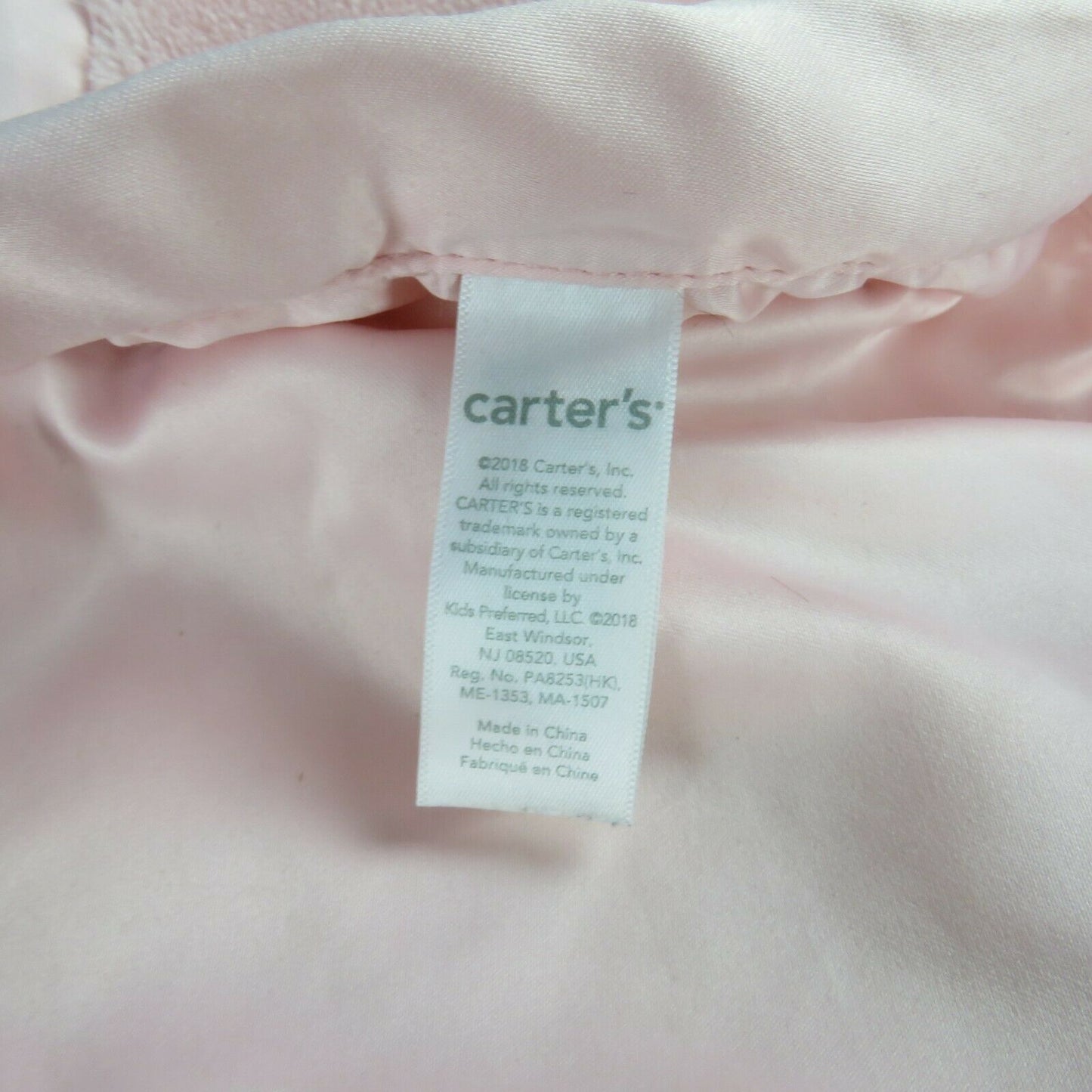Carters Pink White Kitty Cat Plush Bow Plush Soft Security Blanket Lovey Toy Stuffed Animal