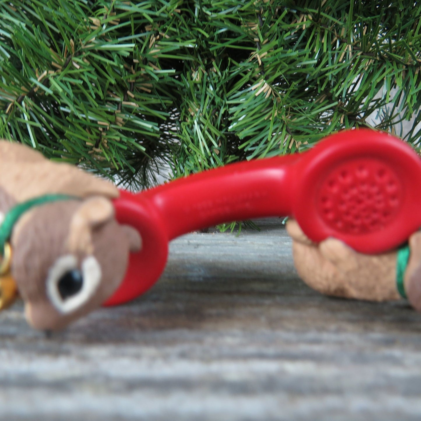 Telephone Chipmunk Ornament Hallmark Friendship Line 1992 Squirrel Christmas Phone