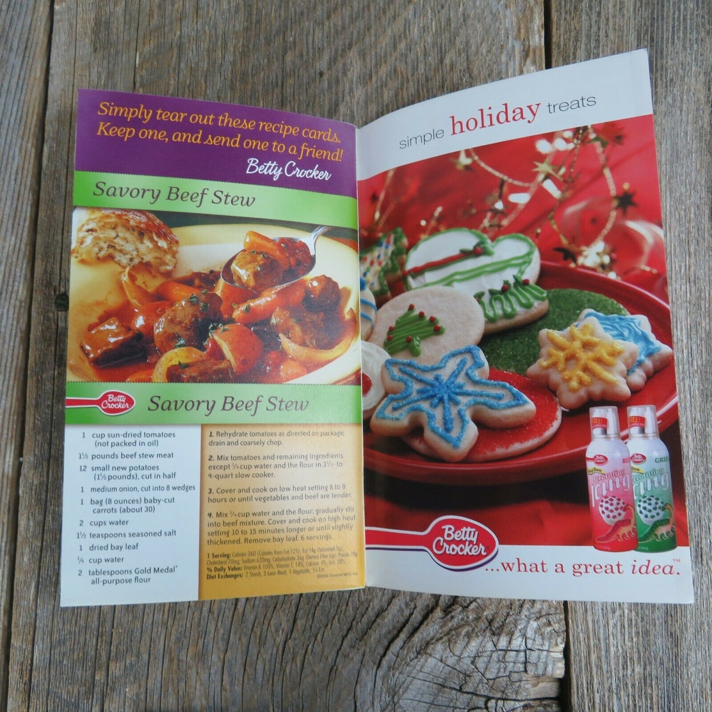 Simple Winter Meal Betty Crocker Cookbook Pamphlet Grocery Booklet January 2003
