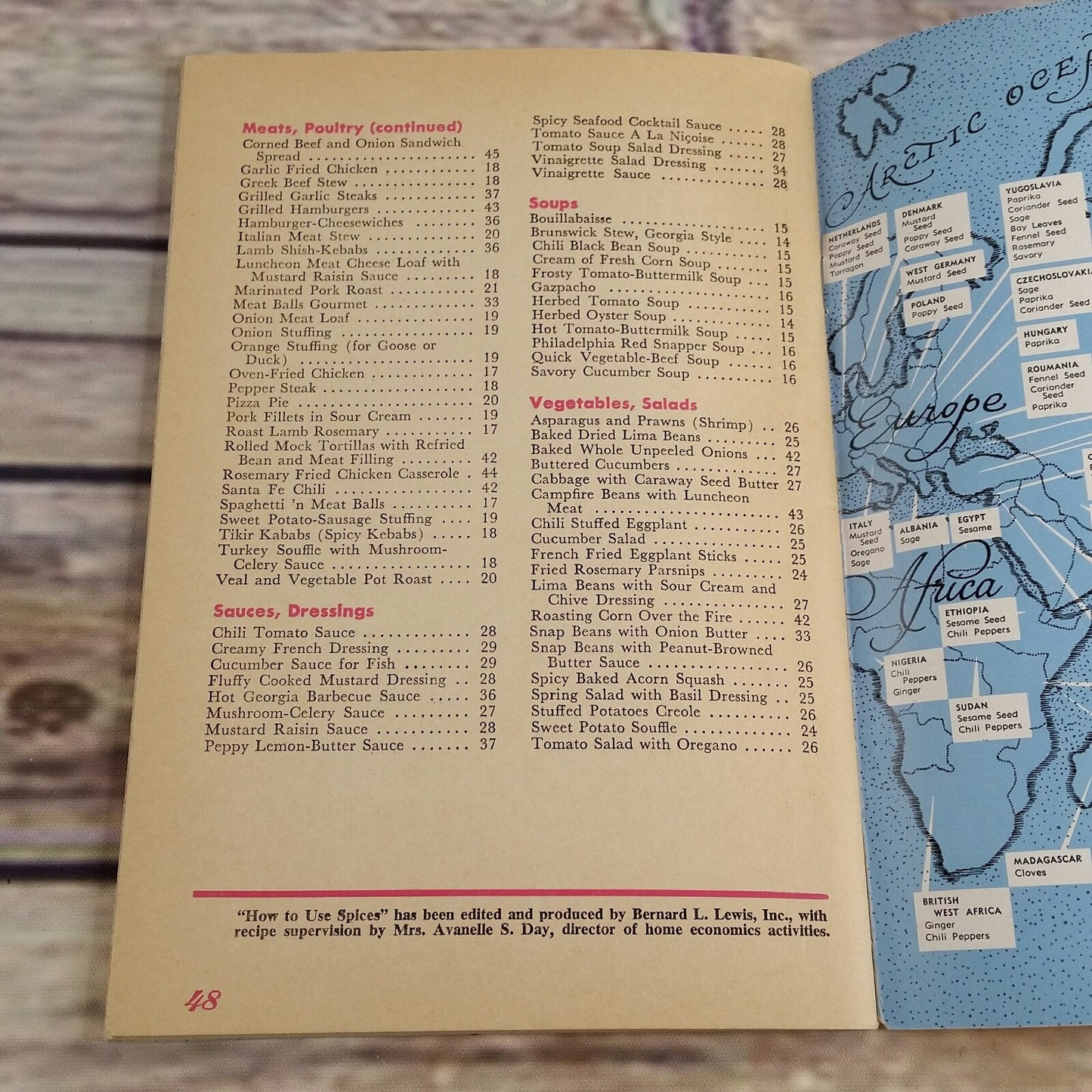 Vintage Cookbook How To Use Spices American Spice Trade Association 1958 Recipes