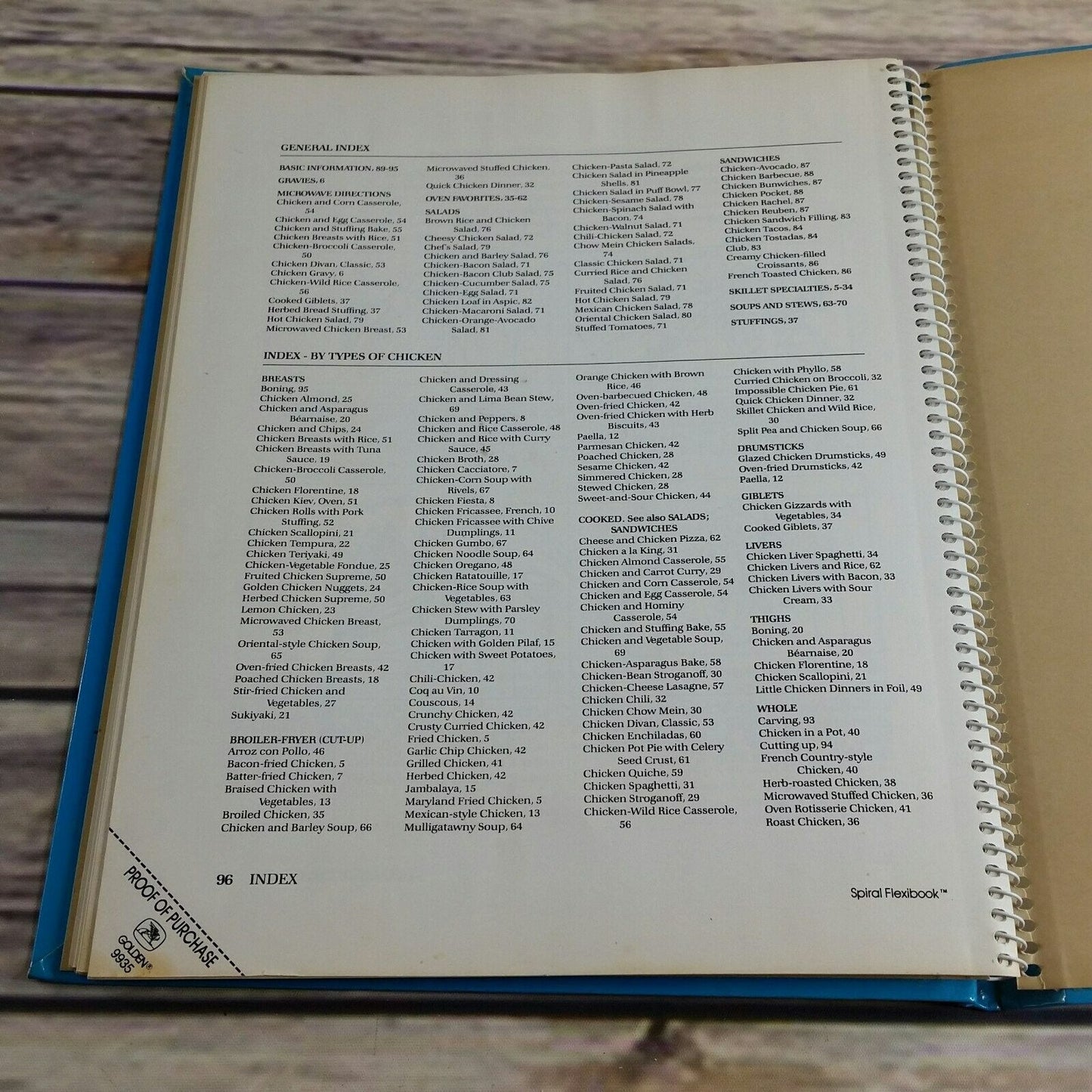 Vintage Cookbook Chicken Recipes Betty Crocker 1985 Second Printing Golden Press Spiral Bound