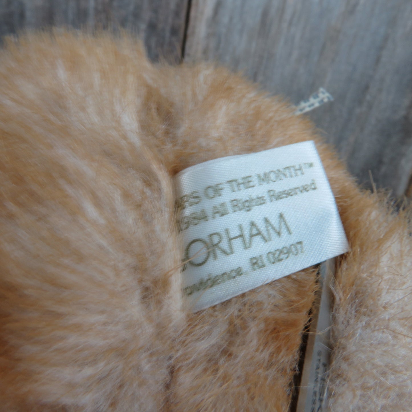 Vintage Teddy Bear Plush Jointed Baby Bib Stuffed Animal Birthday Month Gorham Nicholas November