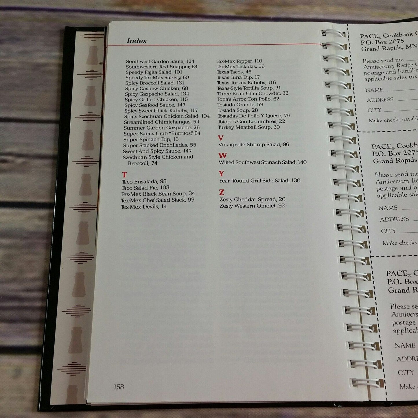 Vintage Cook Book Pace Picante Sauce Recipes 1987 Hardcover Spiral Promo Recipes 40th Anniversary Recipe Collection Tex Mex Cooking