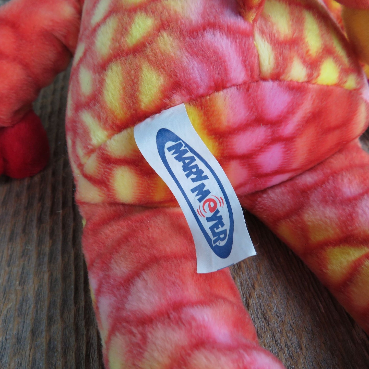 Vintage Giraffe Plush Weighted Red Orange Floppy Pink Mary Meyer Stuffed Animal 2001