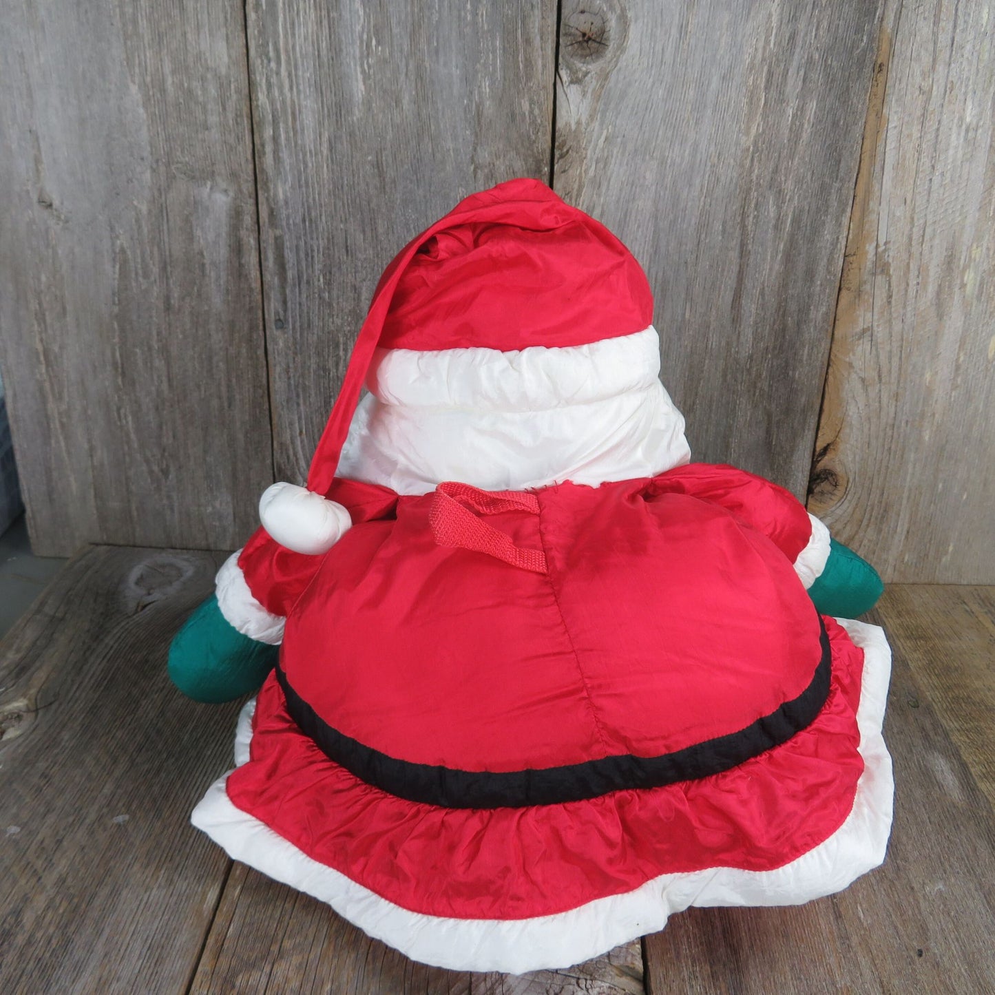 Vintage Santa Claus Plush Slick Nylon Christmas Large Stuffed Animal Doll T.L. Toys TL 1994