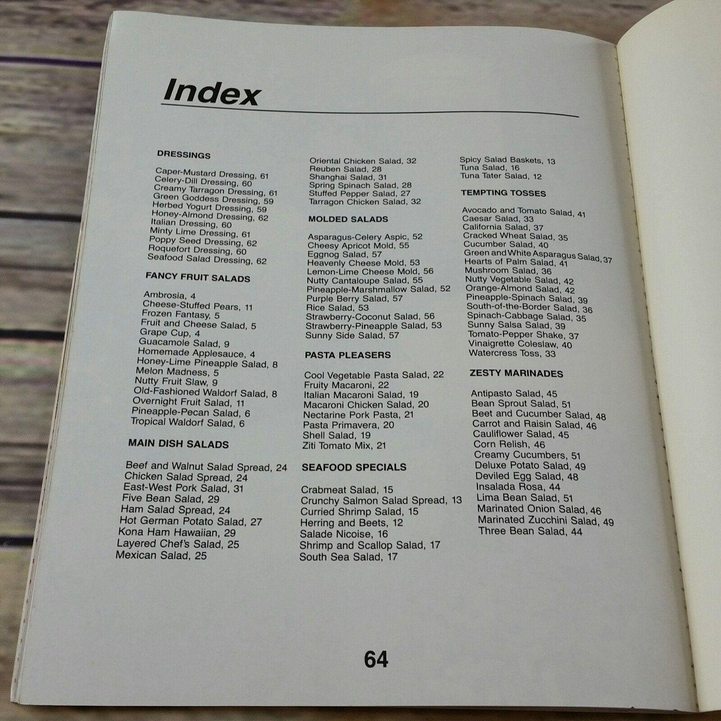 Vintage Salad Cookbook Recipes 1988 Ideals Paperback Compliments of World Savings New Salad Cookbook