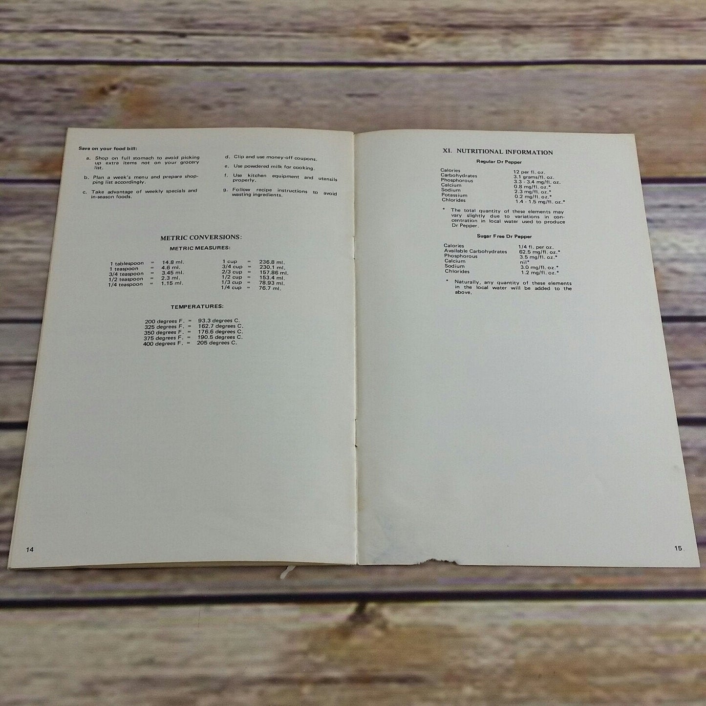 Vintage Cookbook Cooking with Dr Pepper Soda Promotional Recipes 1977 Paperback Promo Booklet - At Grandma's Table