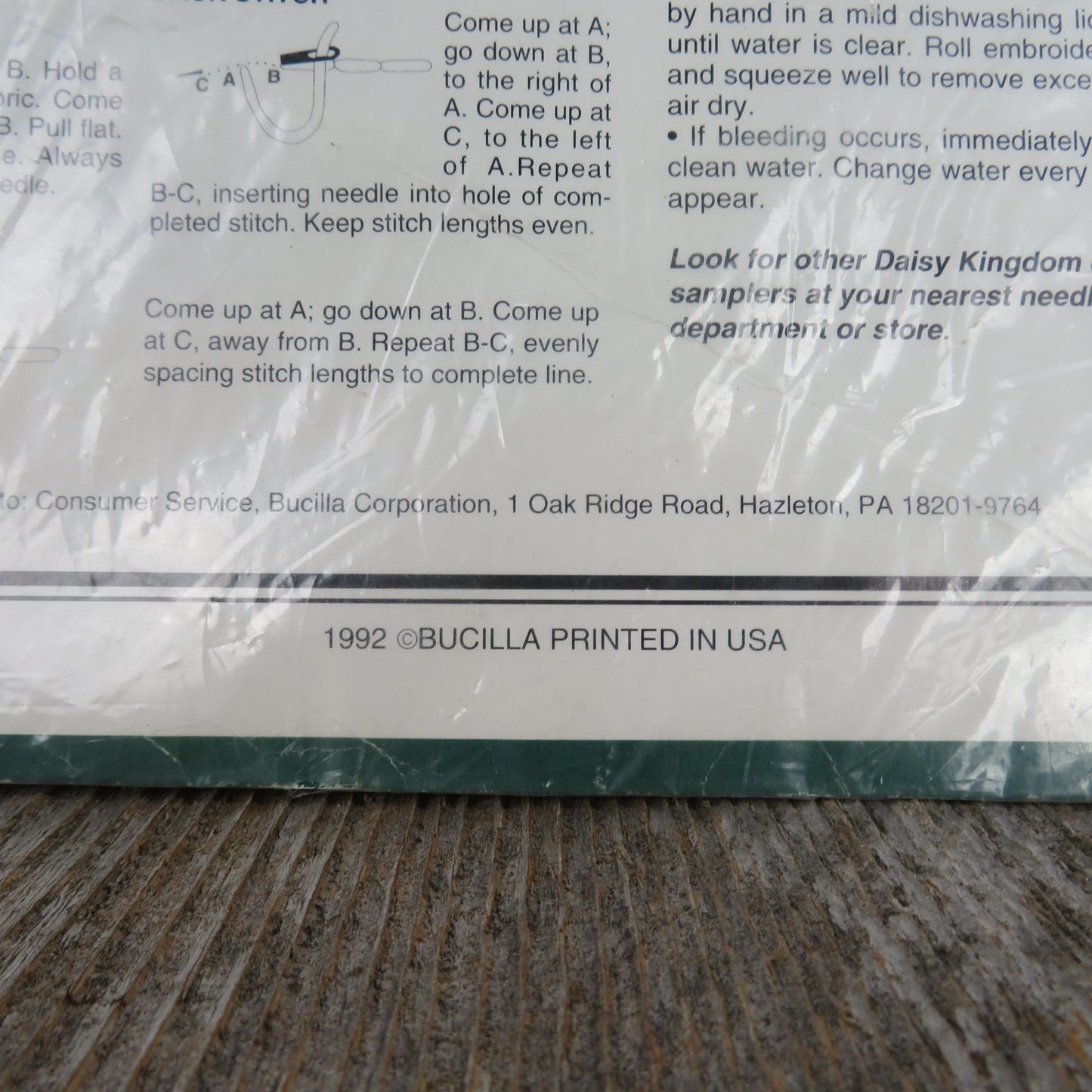 Daisy Kingdom Stamped Cross Stitch Fabric Girl Bunny with Ducks Noel 1992 Bucilla 63445