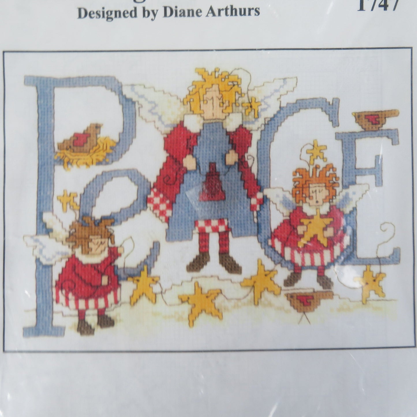 Angels Peace Cross Stitch Kit Christmas Sweatshirt Craft Diane Arthurs Imaginating T20595 1747 - At Grandma's Table