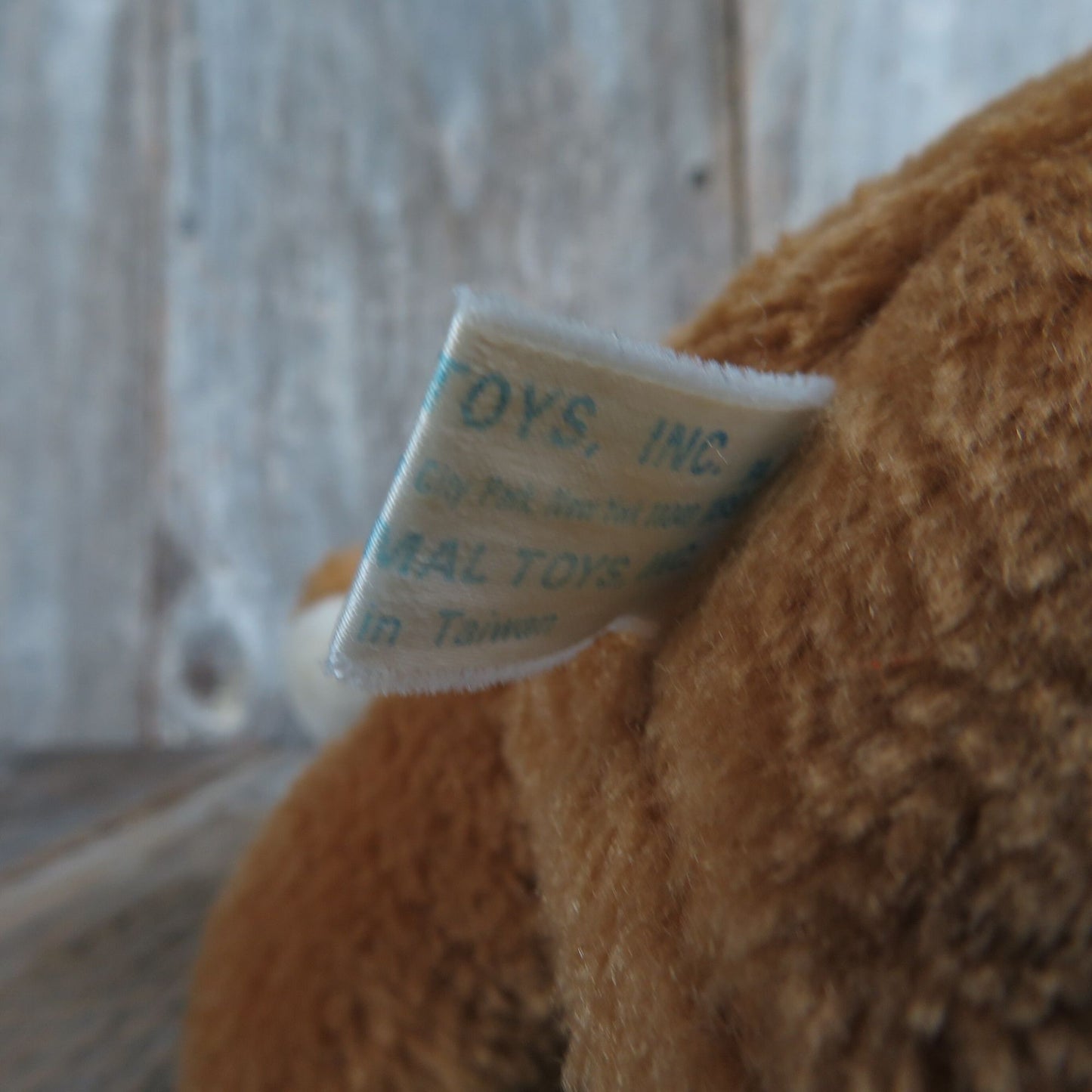 Vintage Teddy Bear Plush Musical Animal Toys Rock A Bye & Goodnight Brahms' Lullaby Stuffed Animal Music Box 1988