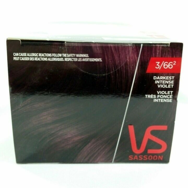 Vidal Sassoon Hair Dye 3/66 Violet Salonist Permanent Grey Coverage Kit