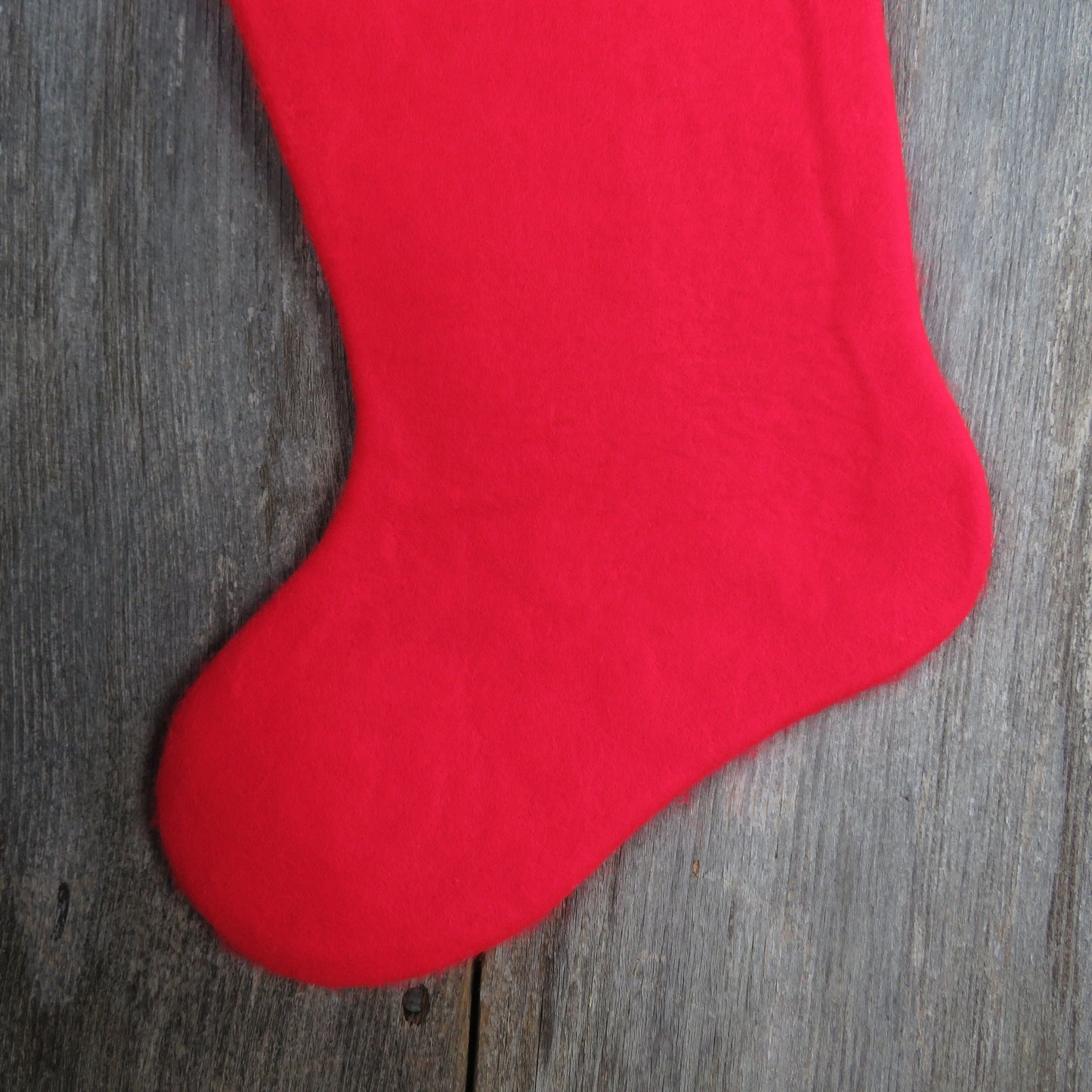 Vintage Boy With Lantern Red Morehead Christmas Stocking Hat Holly Felt Fuzzy Green Fleece Gold Trim