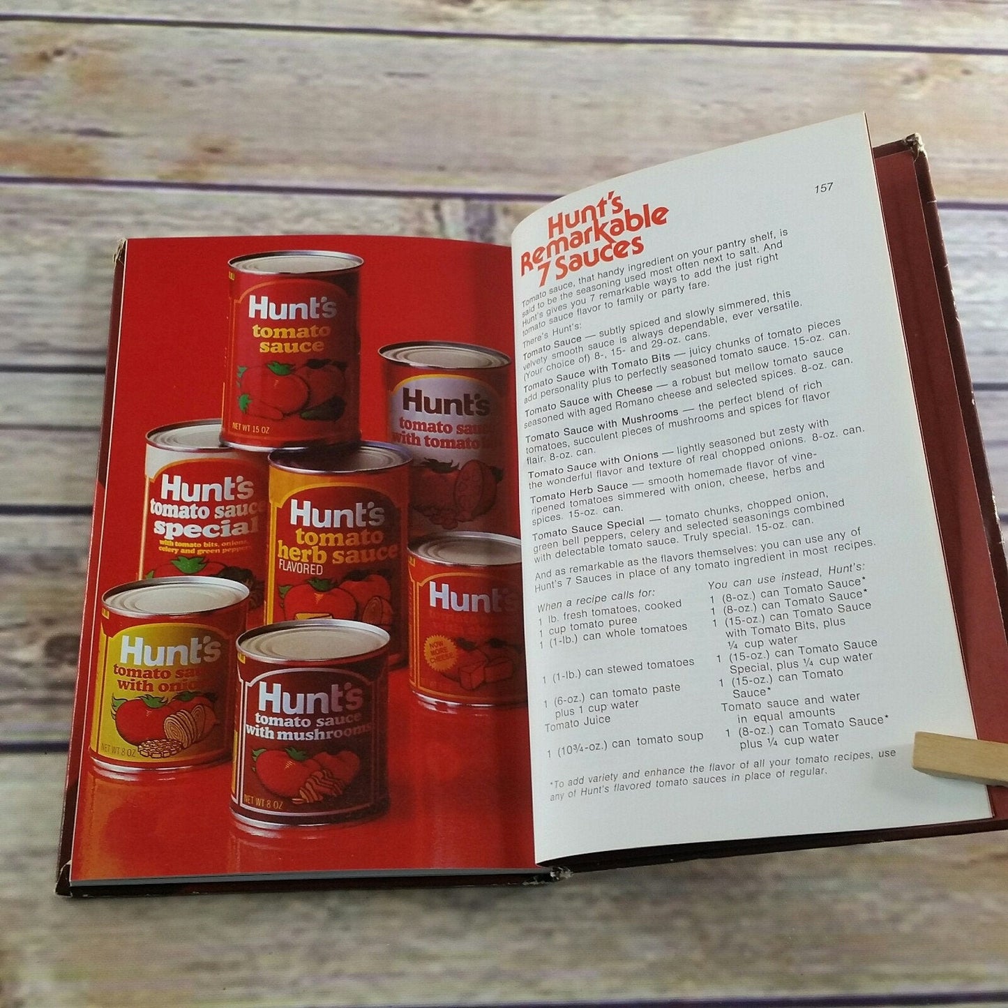Vintage Cookbook Hunts Complete Tomato Sauce Promo 1976 Hardcover