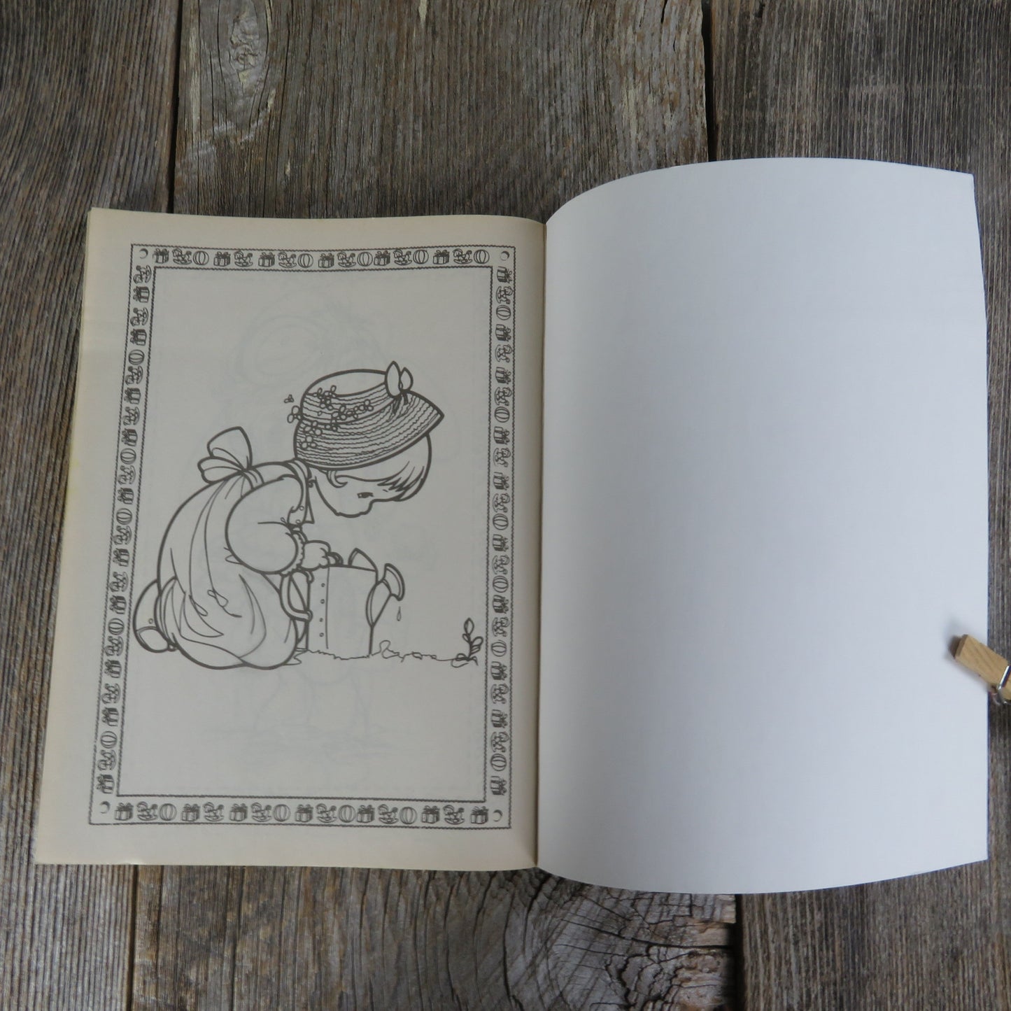 Vintage Precious Moments Coloring Book Love Lasts Forever Purple Cover Merrigold Press 1999