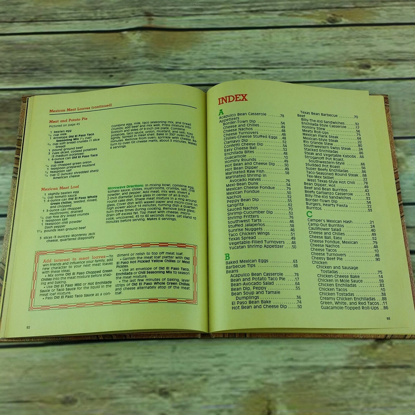 Vintage Cook Book Old El Paso Sun Country Mexican Cookbook 1978 Hardcover Promo Recipes - At Grandma's Table