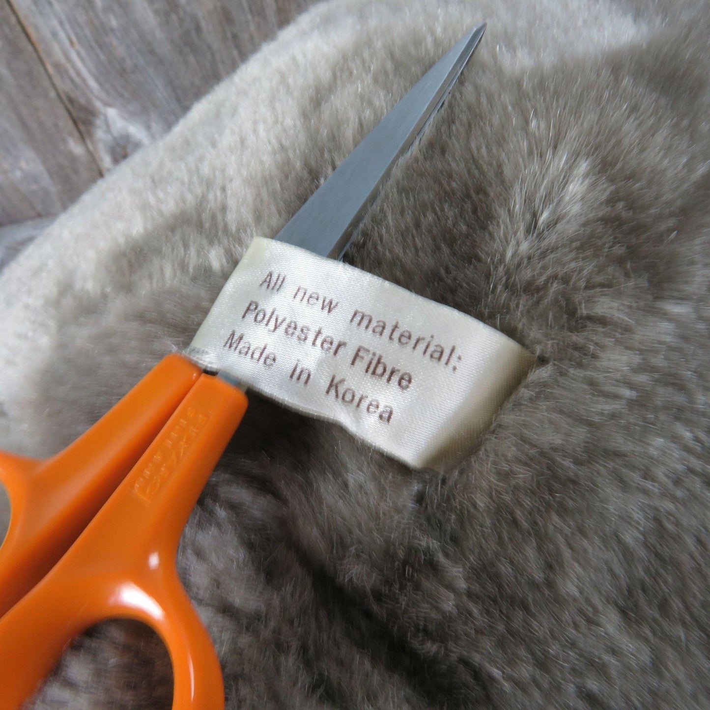 Vintage Gray White Teddy Bear Plush Pot Belly Big Aldon Heart Co Inc Sad Face