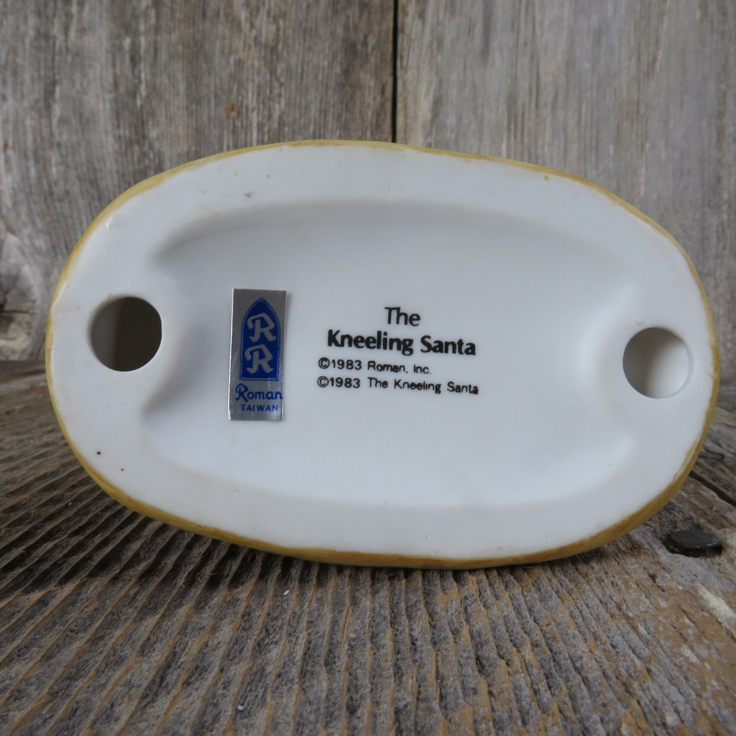 Vintage Kneeling Santa Jesus Figurine Jesus Christ Manger Christmas Statue Bisque Ceramic 1983