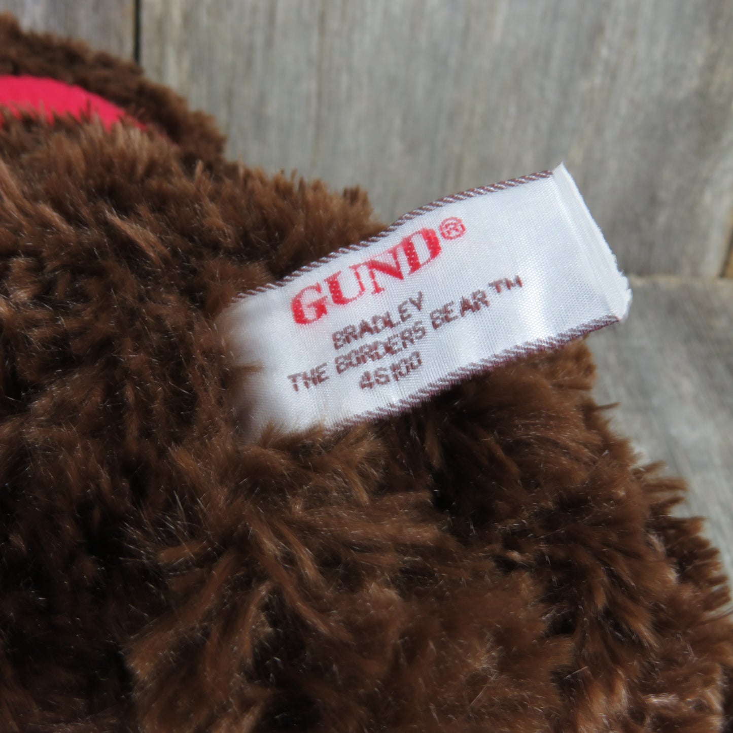 Teddy Bear Plush Gund Bradley Stuffed Animal Borders Bear 45100 Scarf Winter - At Grandma's Table