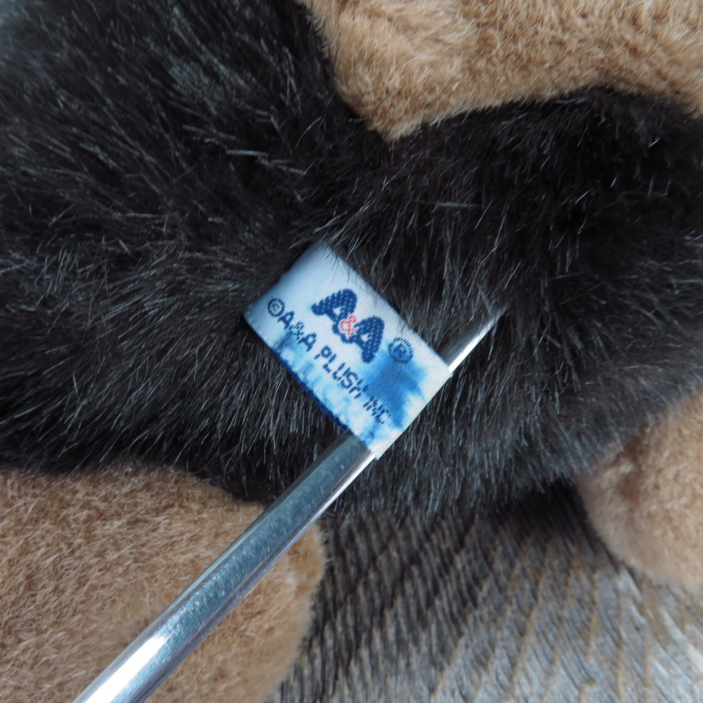 Vintage Beaver Stuffed Animal Plush A & A Plush Brown Tan Teeth Tail - At Grandma's Table