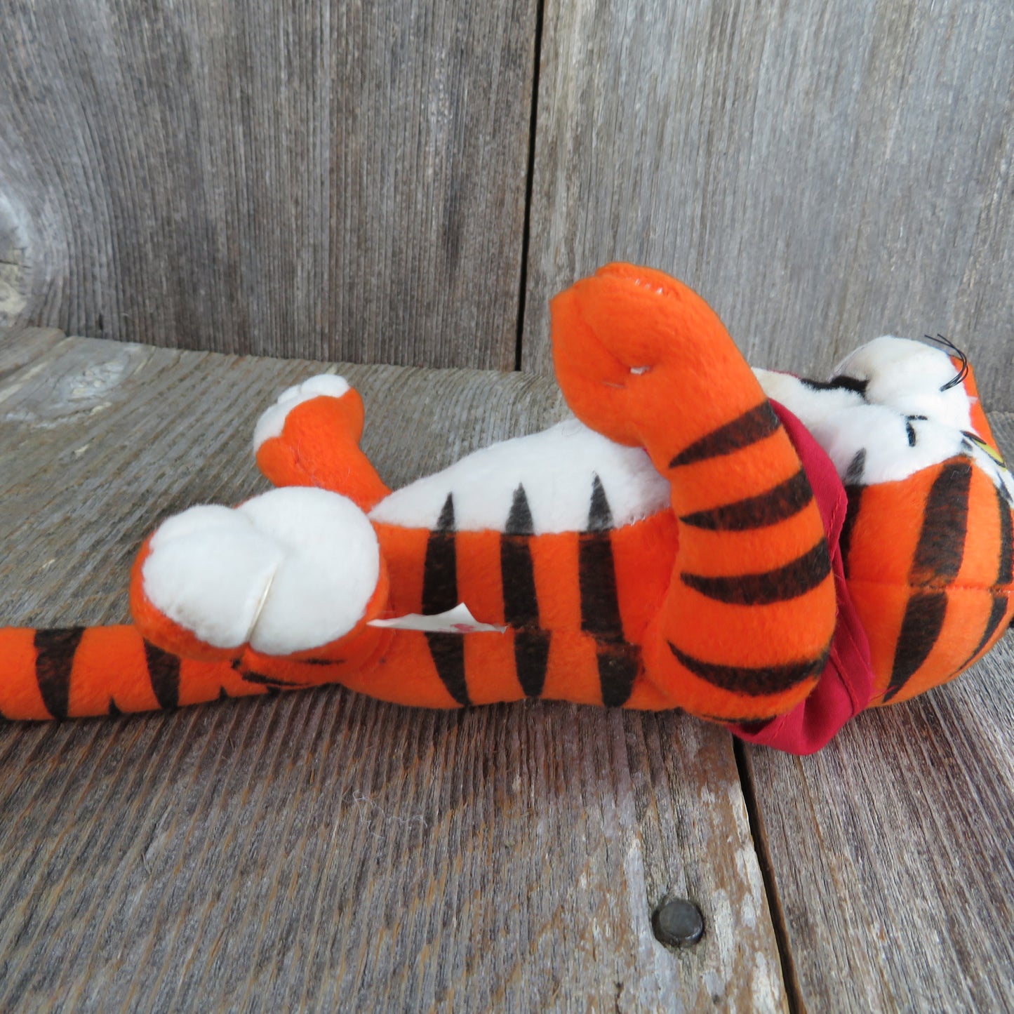 Vintage Tony the Tiger Plush Kellogg's Frosted Flakes Mascot Jointed Stuffed Animal Orange Black 1997 - At Grandma's Table