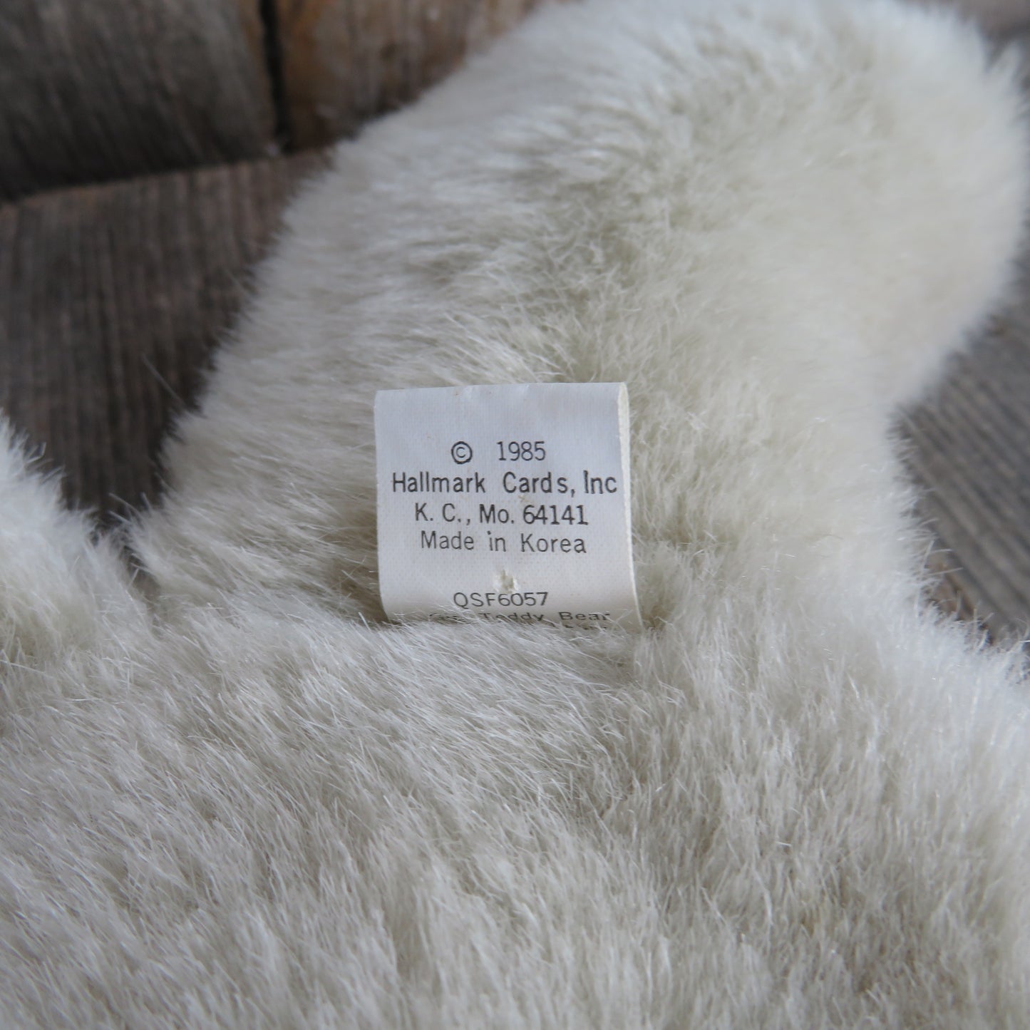 Vintage Teddy Bear Stocking Hallmark Baby Red Collar Lace Christmas Plush Stuffed Animal 1985 - At Grandma's Table