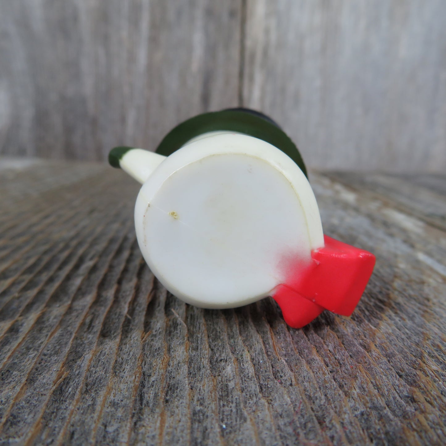 Vintage Snowman With Bird Figurine Plastic Top Hat Mittens Scarf Eyelashes Christmas Village - At Grandma's Table