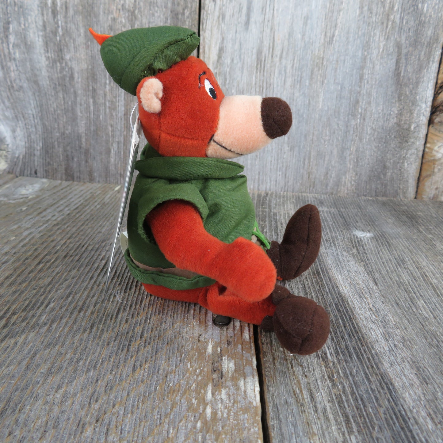 Vintage Robin Hood Little John Bear Plush Bean Bag Disney Store Beanie Stuffed Animal 1990s - At Grandma's Table