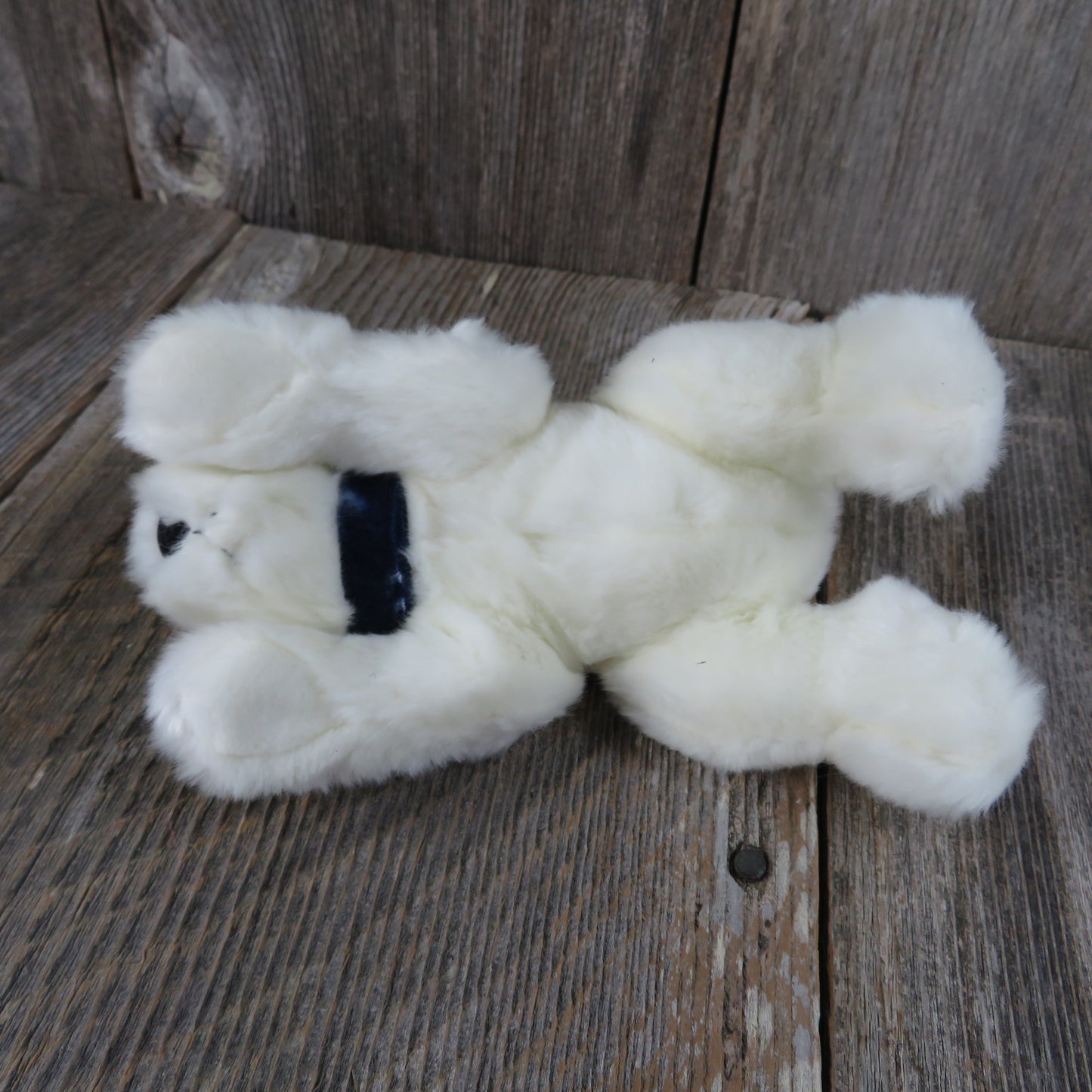 Polar Bear Plush Iceberg Russ White Scarf Holiday Laying Flocked Nose - At Grandma's Table