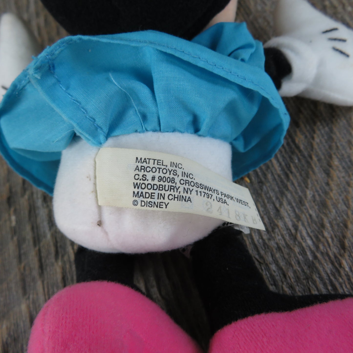 Vintage Minnie Mouse Blue Dress Plush Beanie Disneyland Mattel Bean Bag Stuffed Animal 1990s - At Grandma's Table