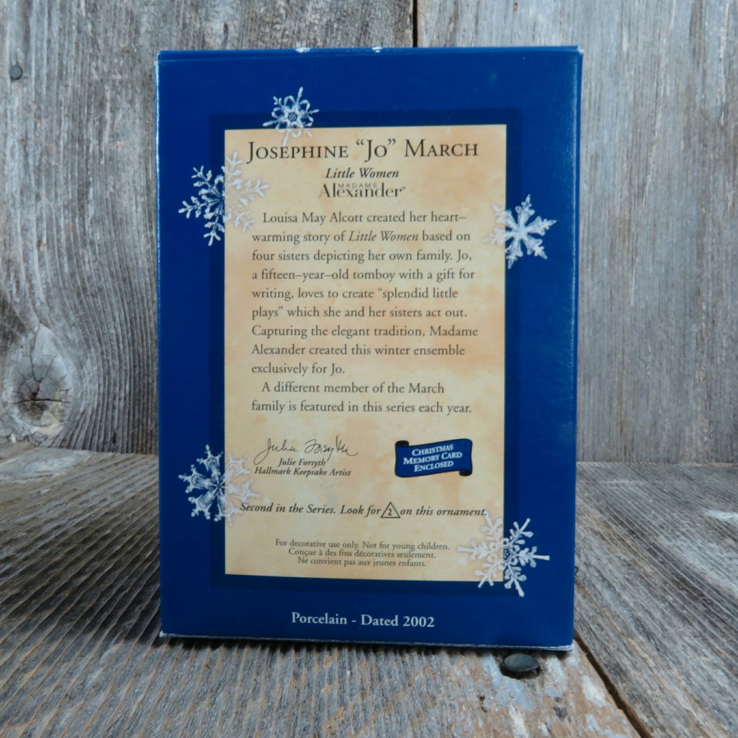 Josephine Jo March Little Women Hallmark Keepsake Christmas Tree Ornament 2002 Holiday Home Decor Christmas Decor - At Grandma's Table