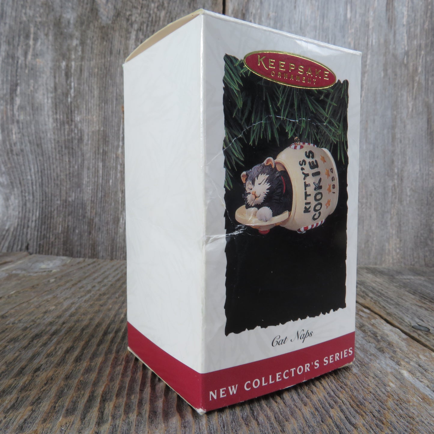 Vintage Kitten in Cookie Jar Hallmark Ornament Cat Naps Christmas 1994