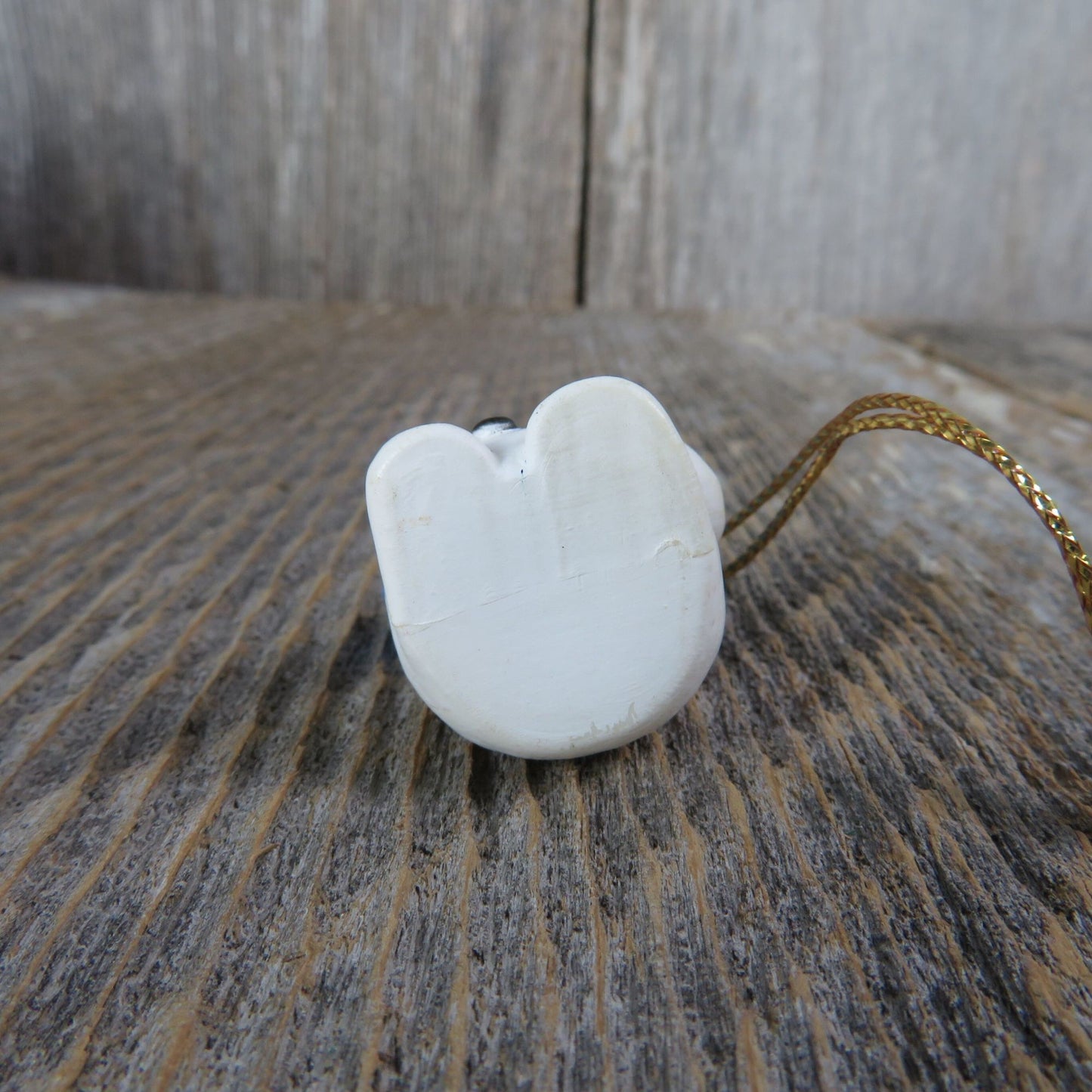 Miniature Snowman Ornament Joy Blue Hat Red Scarf Candy Cane Tiny Christmas