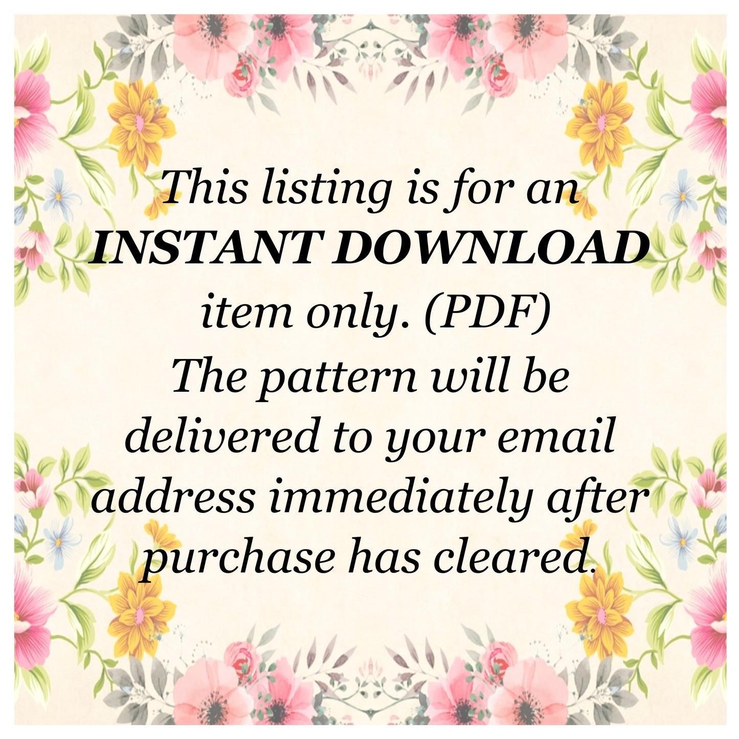 Vintage Crochet Pattern Meadow Flowers Afghan Blanket Download PDF - At Grandma's Table