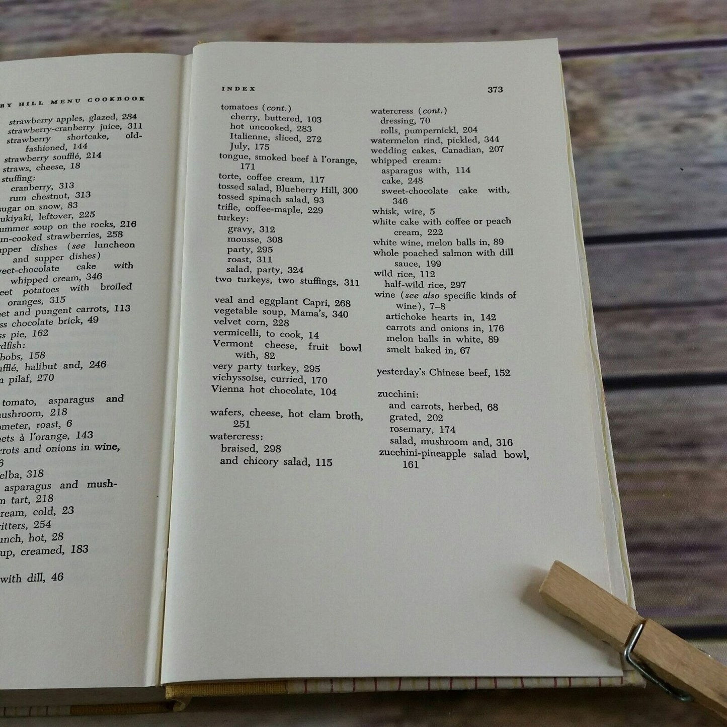 Vintage Cookbook Blueberry Hill Menu Elsie Masterton 1963 First Printing Hardcover No Dust Jacket