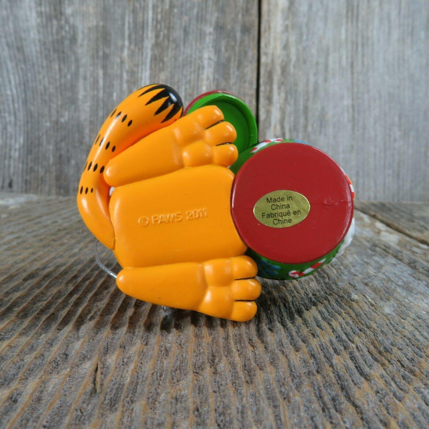 Garfield Cookie Jar Ornament American Greeting Cat 2011 Orange Green