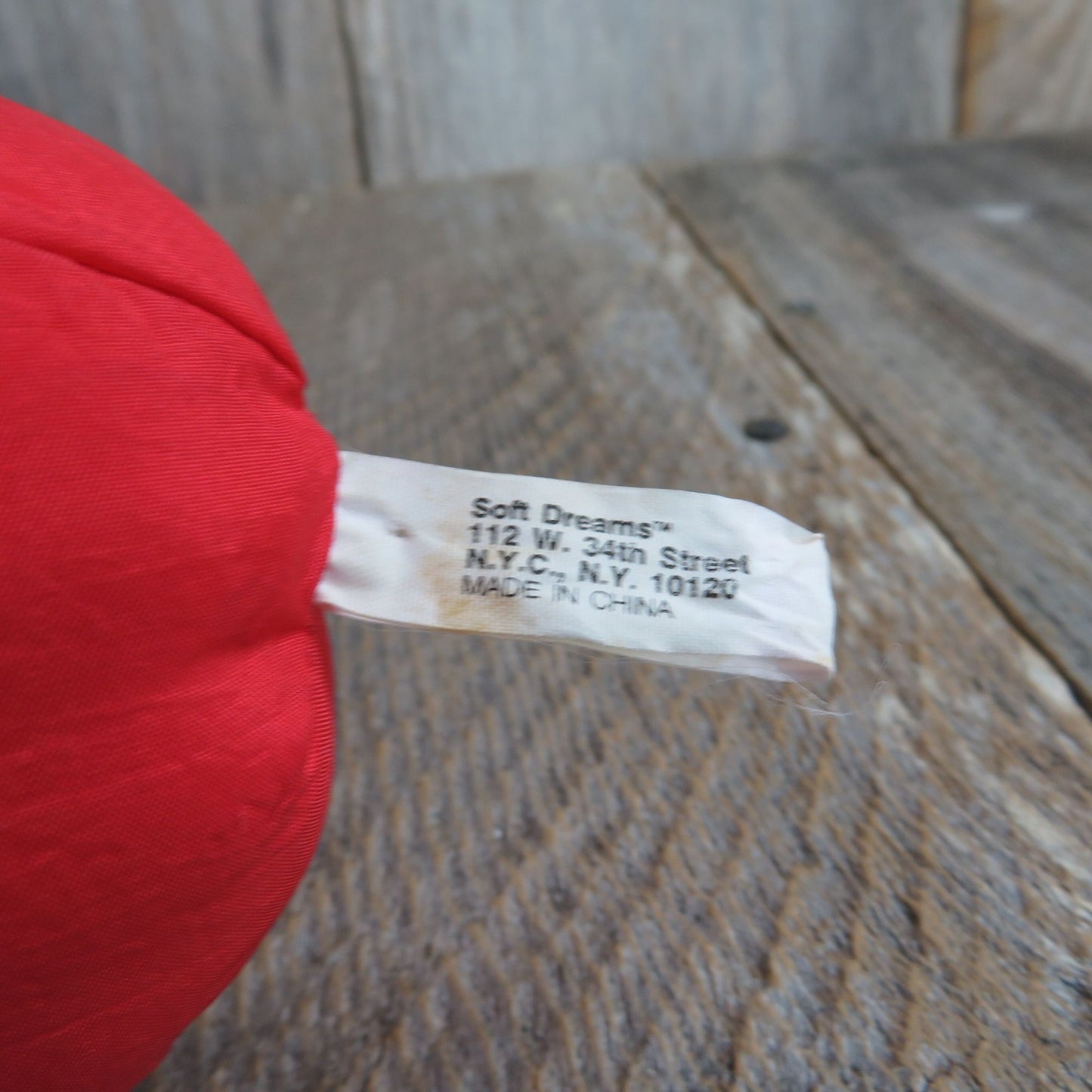 Vintage Santa Claus Plush Slick Nylon Soft Dreams Christmas Small Stuffed Animal