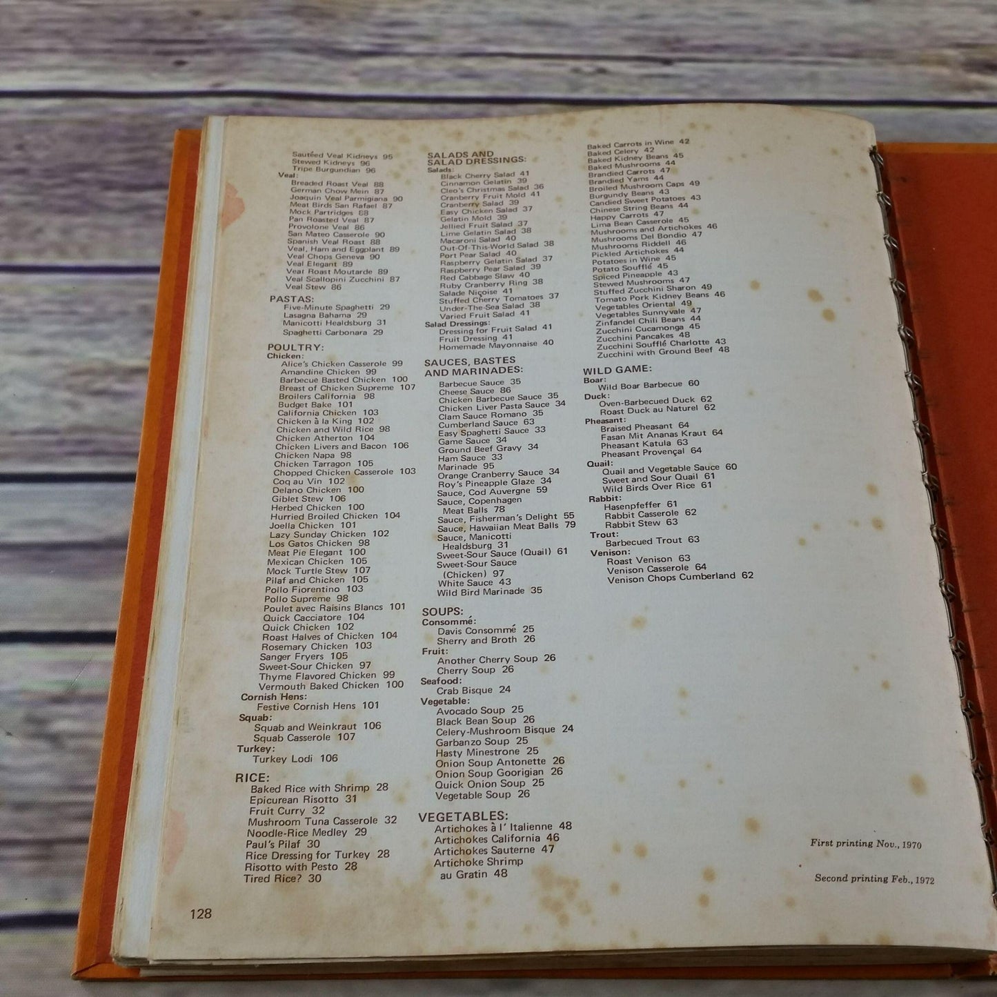 Vintage California Cookbook Easy Recipes California Winemakers 1970 Spiral Bound Hardcover Cooking with Wine Recipes