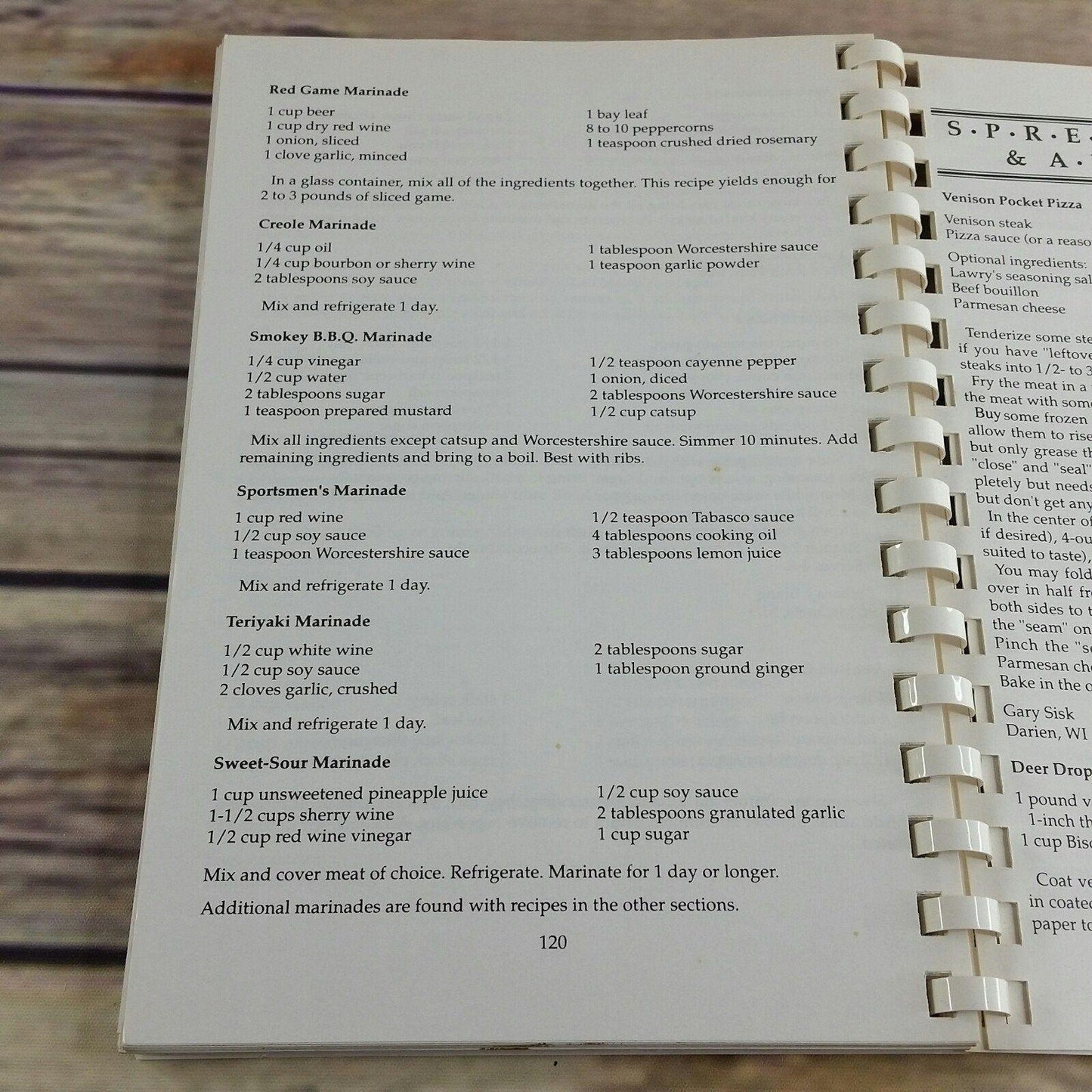 Vintage Venison Cookbook 301 Venison Recipes Deer 1992 Spiral Bound Deer and Deer Hunting Magazine