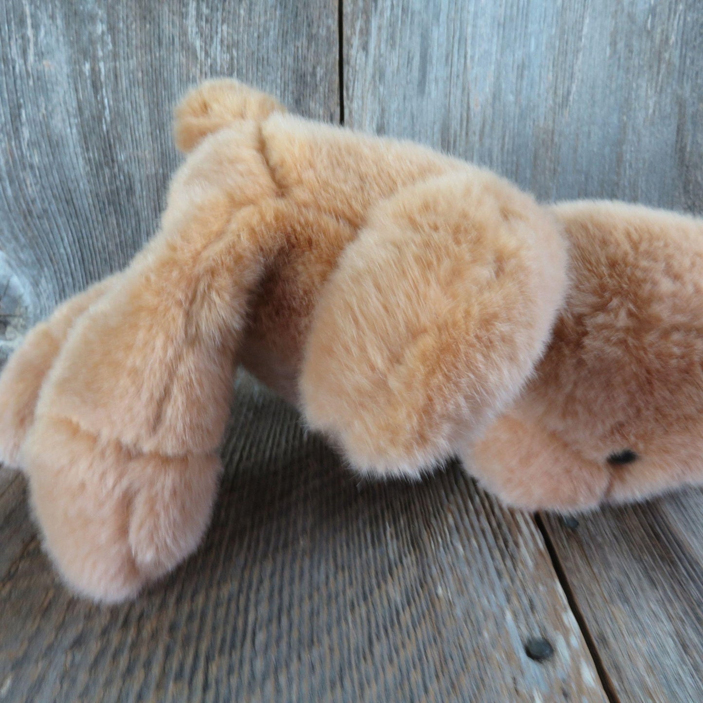 Vintage Teddy Bear Plush Fur Ever Friends Yarn Sad Face Frown Stitched Nose Brown Korea