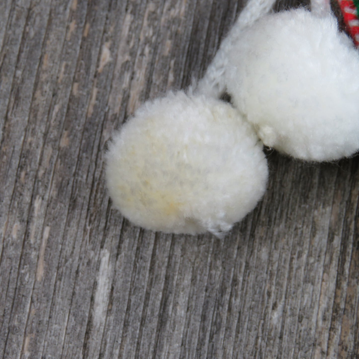 Vintage Santa Loves Cats Too Knit Stocking Knitted Pom Pom Kitty Kitten Pet Owner 80s
