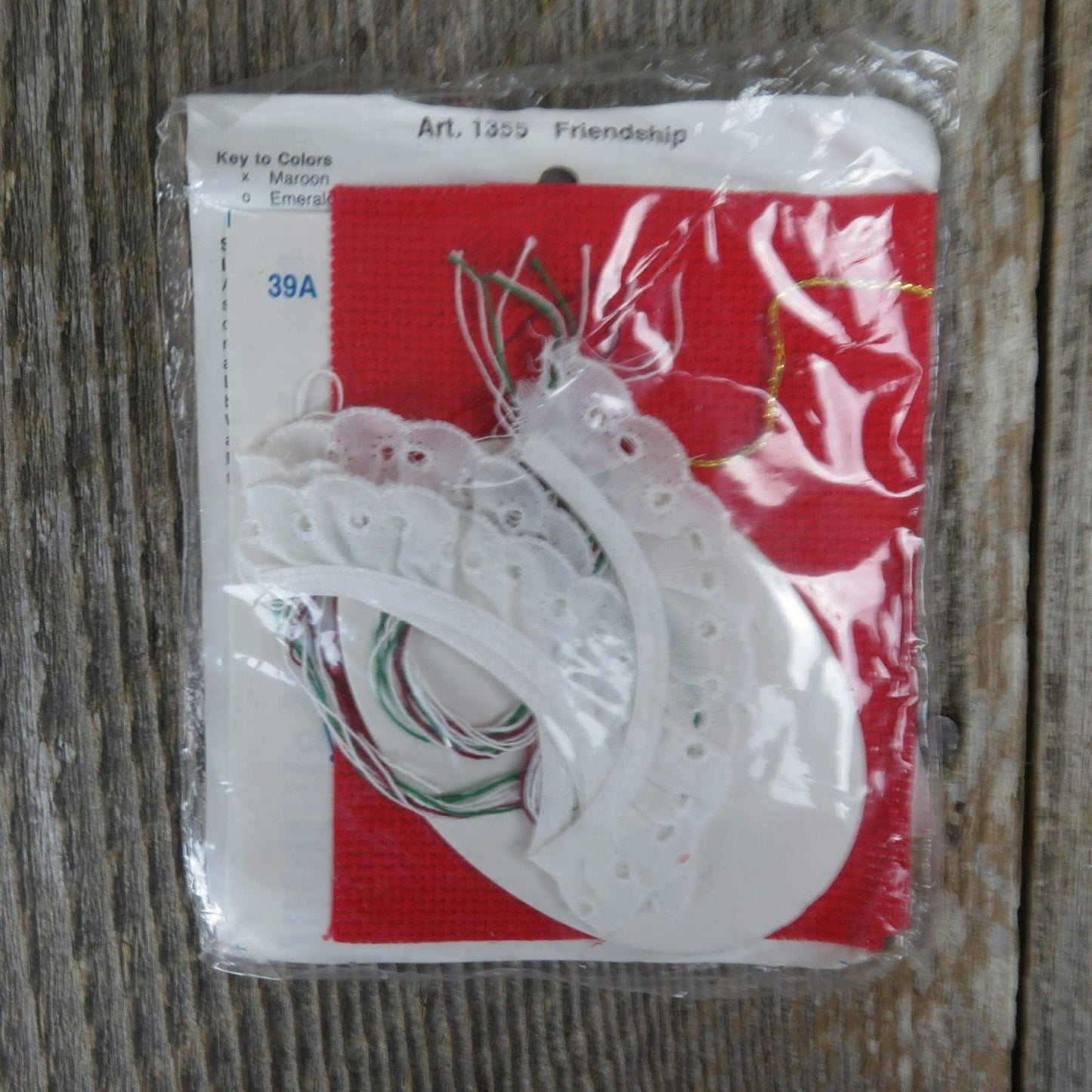 Counted Cross Stitch Ornament Kit Friendship Is Greatest Gift Christmas Craft Kit Needlemagic 1355 4x5