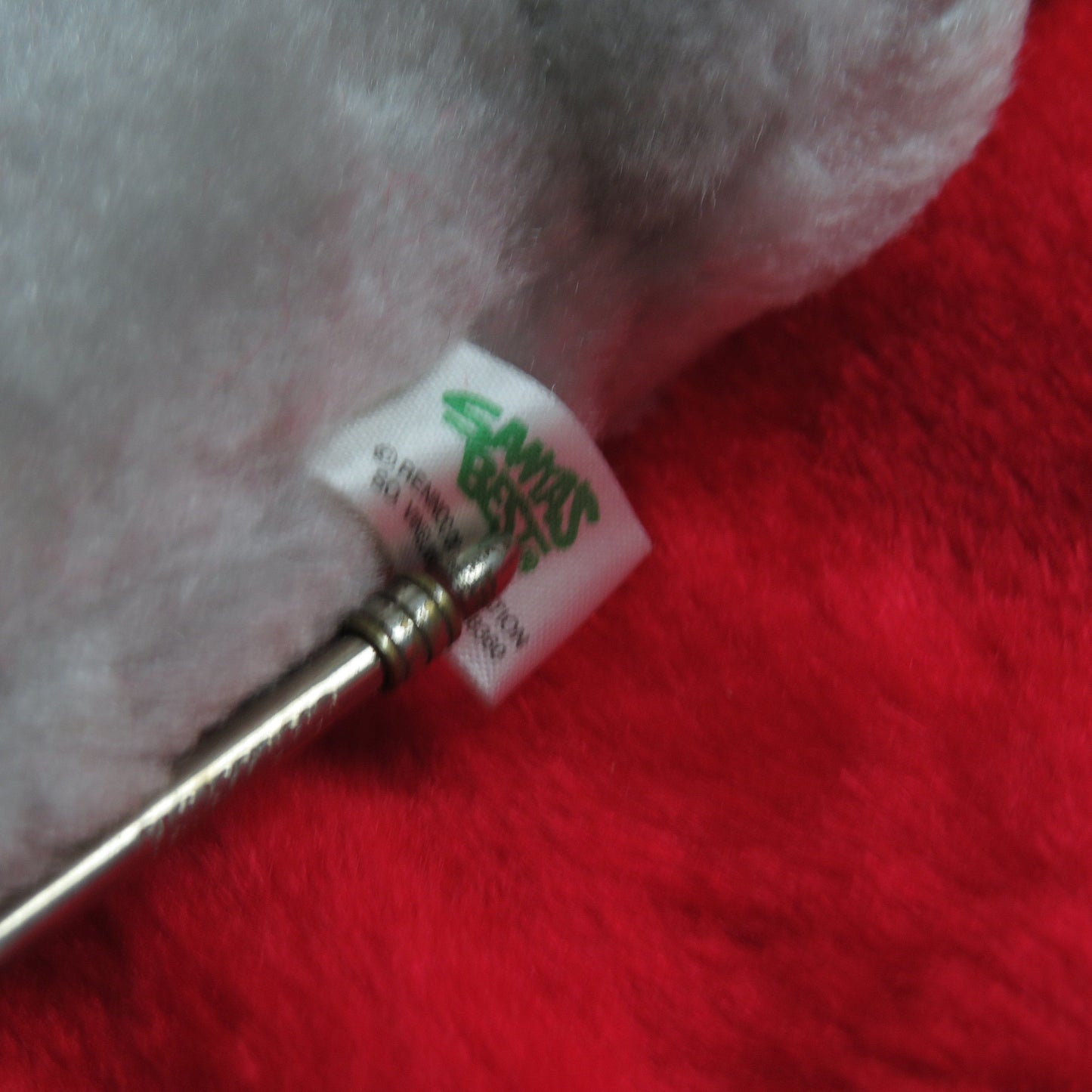 Vintage Red Plush Koala Stocking Removable Stuffed Animal Rennoc Santa's Best White Cuff Christmas