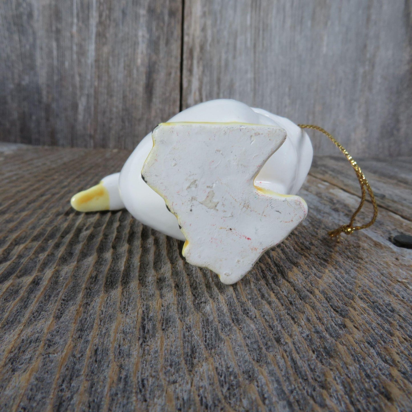 Vintage Goose Ornament Ceramic Bird Porcelain White Christmas Duck
