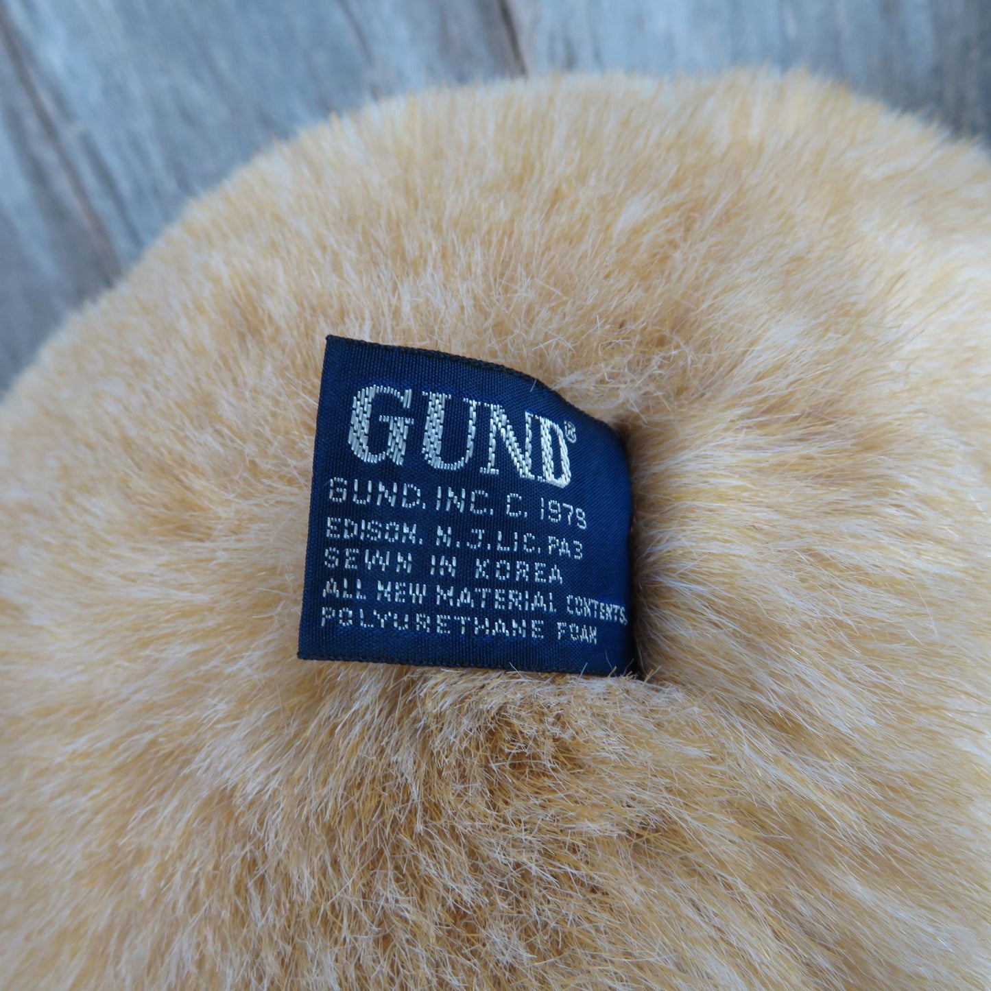 Honey Bear Stuffed Animal Tan Colored Teddy Bear by Gund 1979 Collector's Classic Plush Made in Korea