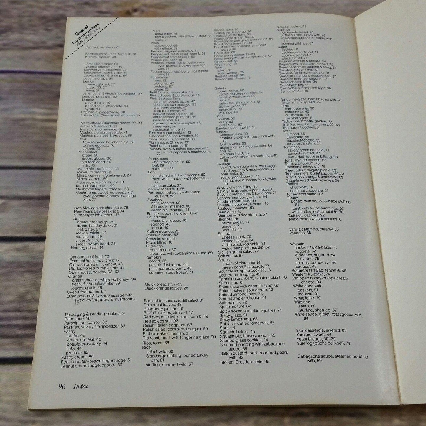 Vintage Cookbook Sunset Holiday Recipes 1989 Second Printing Paperback Christmas Recipes and Menus Thanksgiving New Years Day