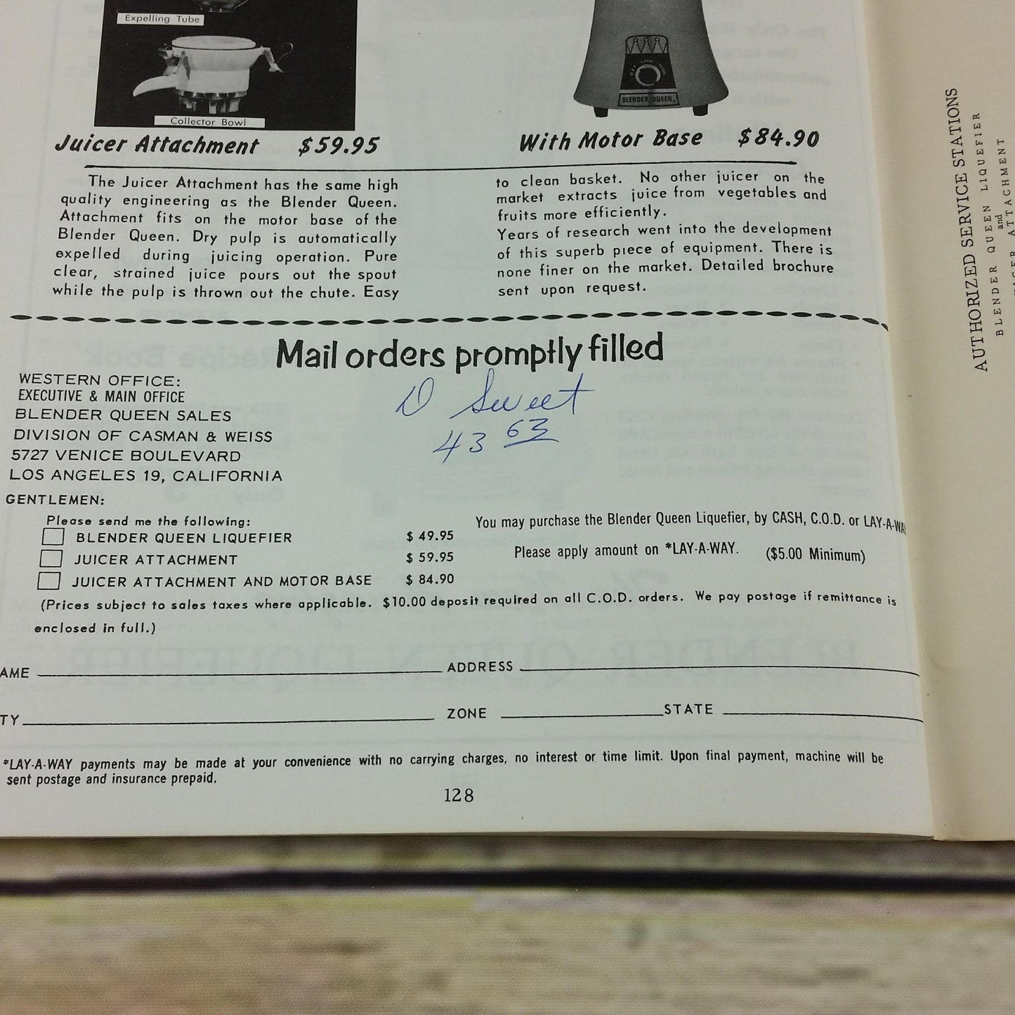 Vintage Cookbook Blender Queen Liquefier 500 Recipes Instructions Manual 1960s - At Grandma's Table