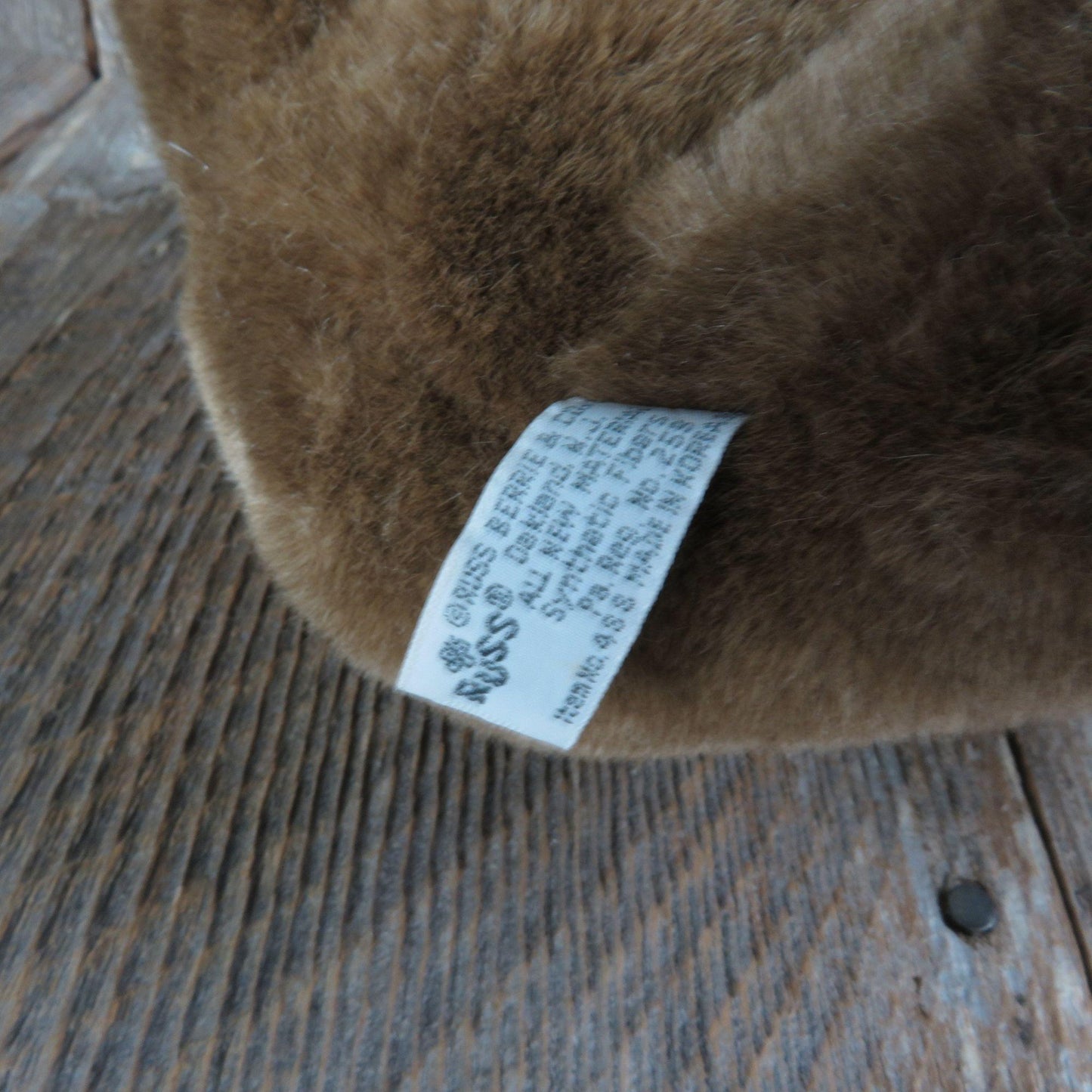 Vintage Teddy Bear Plush Oxford Sweater Bow Tie Striped Ears Paws Brown Russ Stuffed Animal Korea - At Grandma's Table