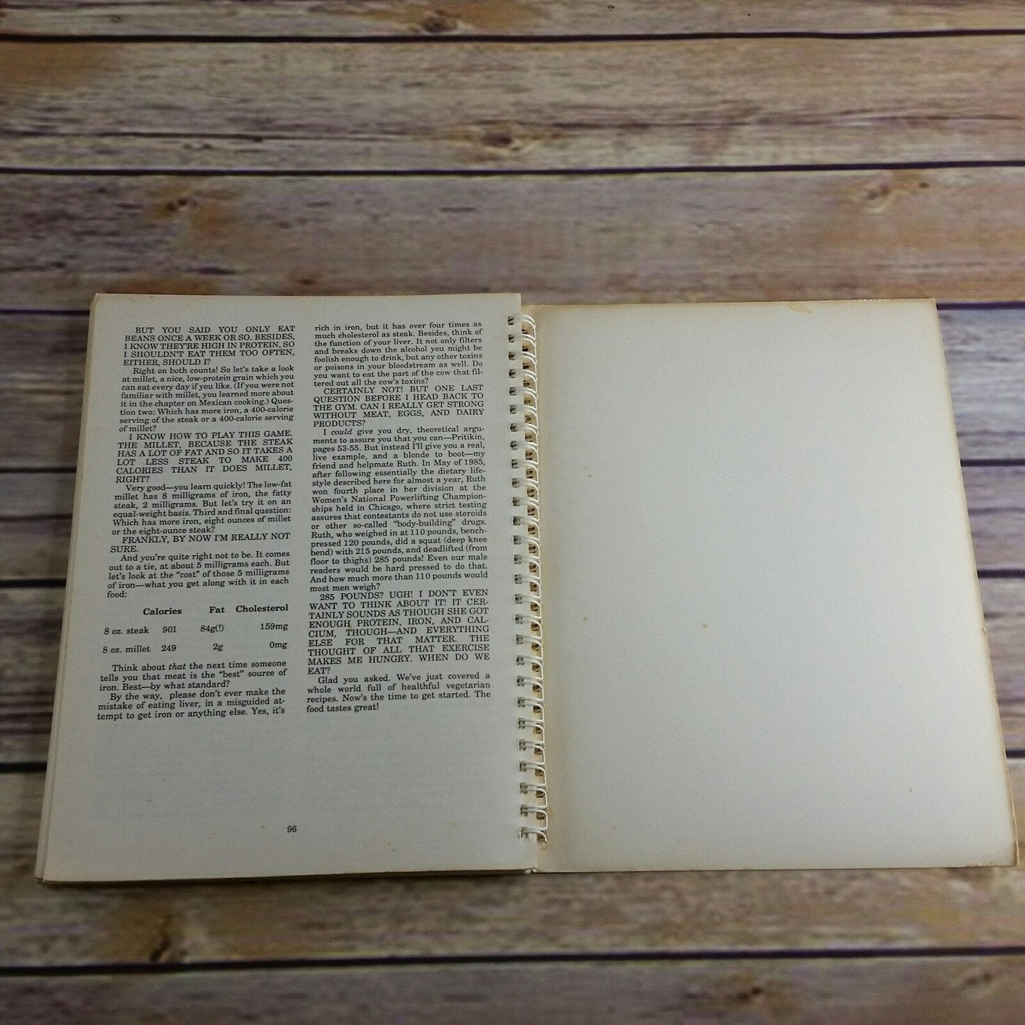 Vintage Vegetarian Cookbook The Lighthearted Vegetarian Gourmet 1988 Steve Victor Spiral Bound Paperback